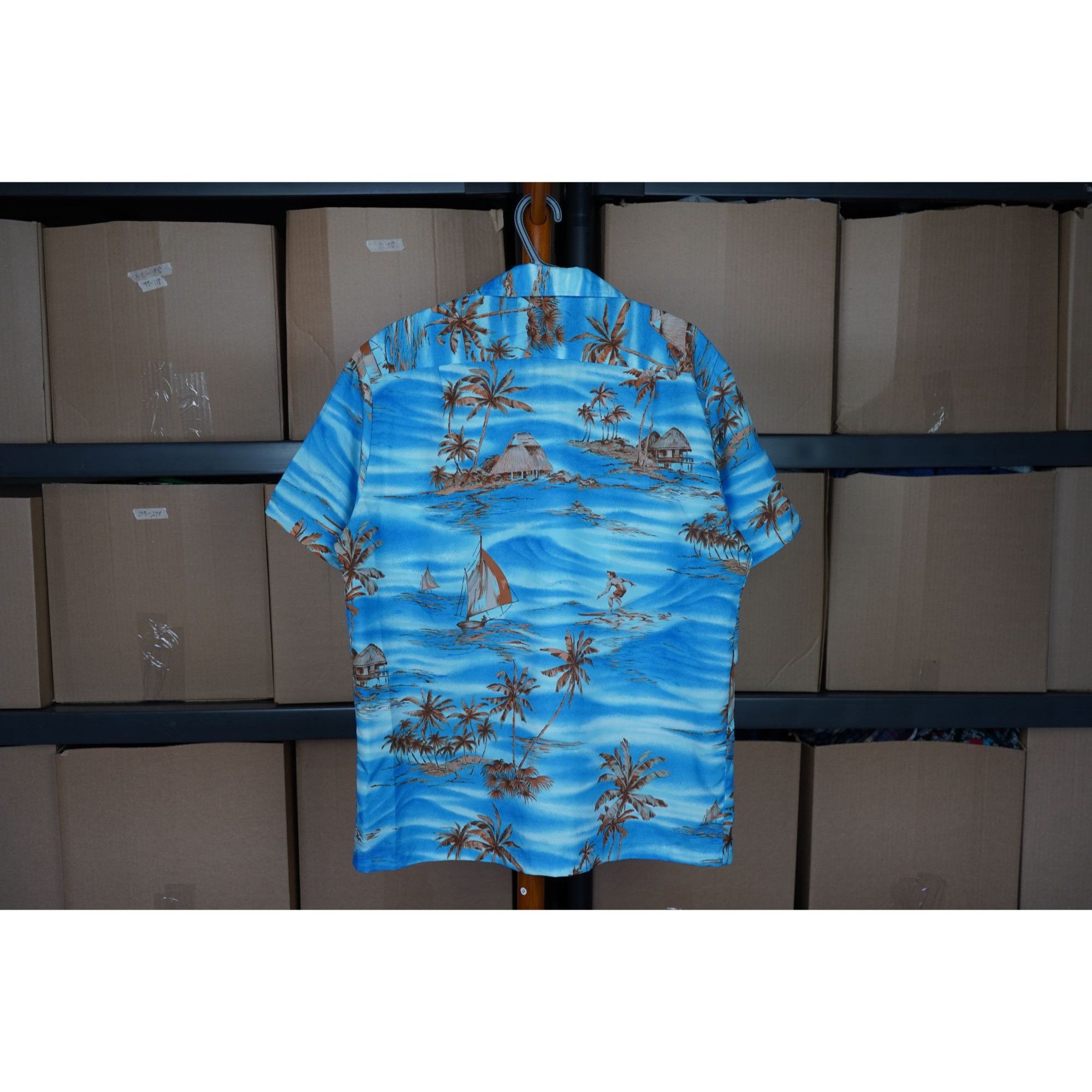 Vintage 90s Rai Nani Hawaii Light Blue Vintage Hawaiian Shirt L #368 Size US L / EU 52-54 / 3 - 2 Thumbnail