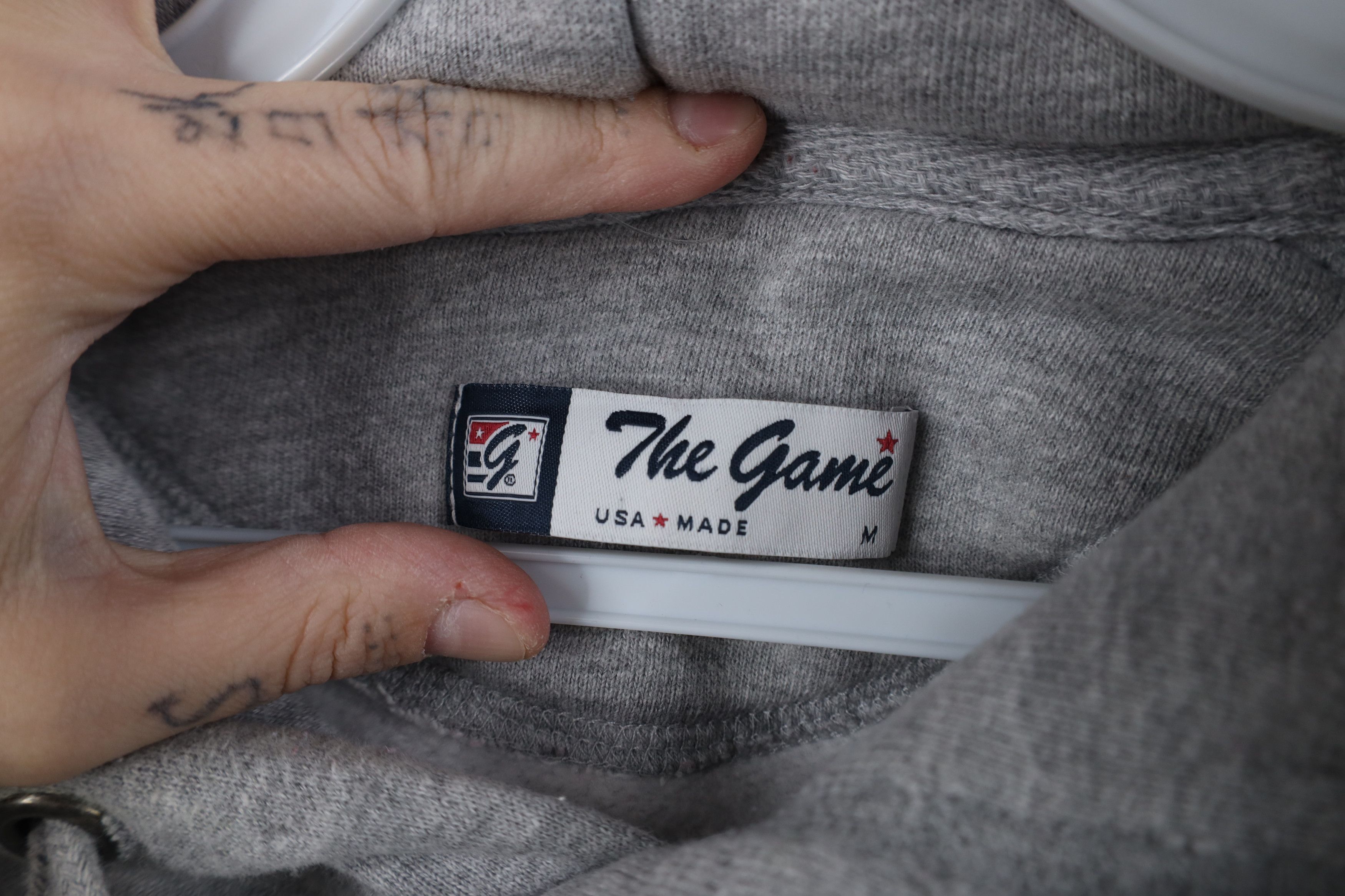 Vintage Vintage 90s The Game Heavyweight Hoodie Sweatshirt Gray USA Size US M / EU 48-50 / 2 - 8 Thumbnail
