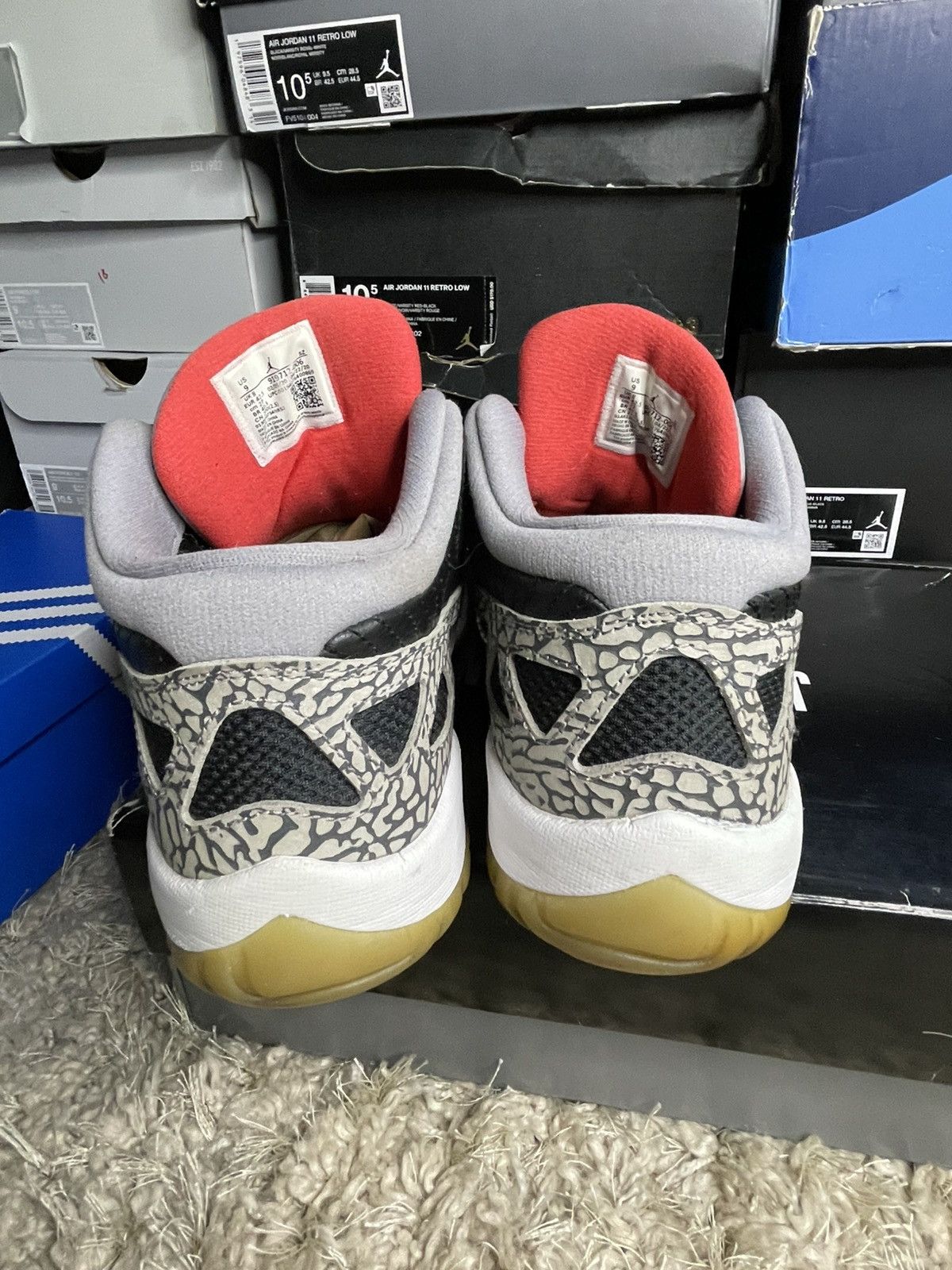 Jordan Brand Jordan 11 Low IE Black Cement Size US 9 / EU 42 - 6 Thumbnail