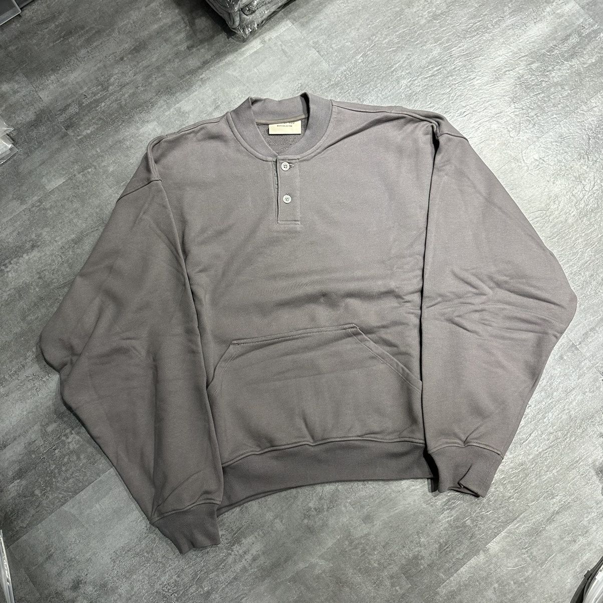 Fear of God 6th Everyday Henley Sweatshirt - God Grey