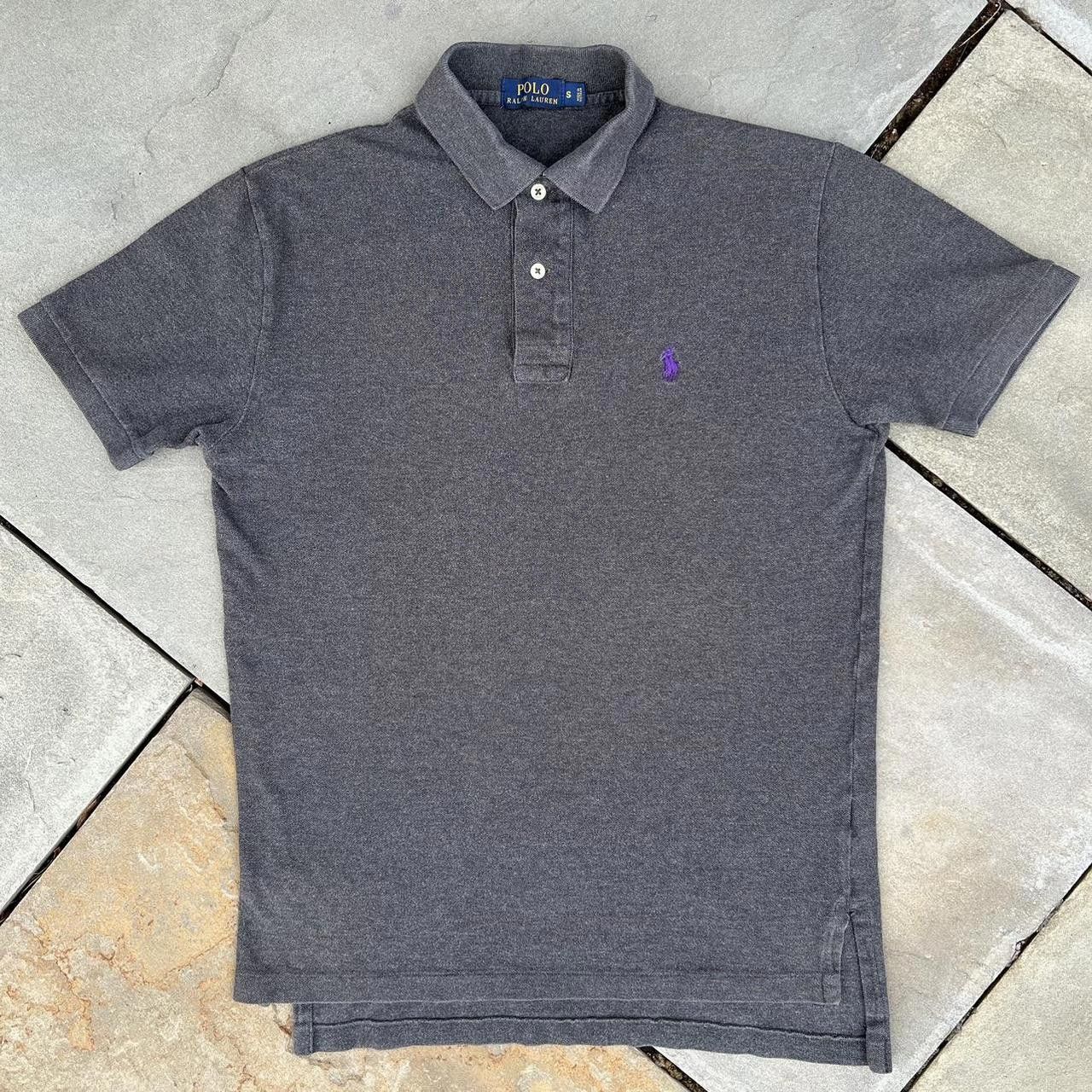 Polo Ralph Lauren Polo Ralph Lauren Dark Grey Heather Classic Polo Purple Logo Size US S / EU 44-46 / 1 - 1 Thumbnail