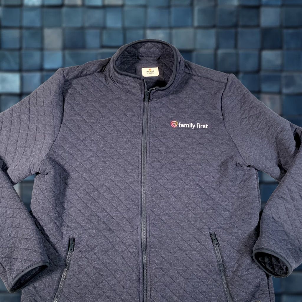 Marine Layer Marine Layer Jacket Mens Large Navy Quilted Full Zip Corbet Heather Pockets Size US L / EU 52-54 / 3 - 1 Thumbnail
