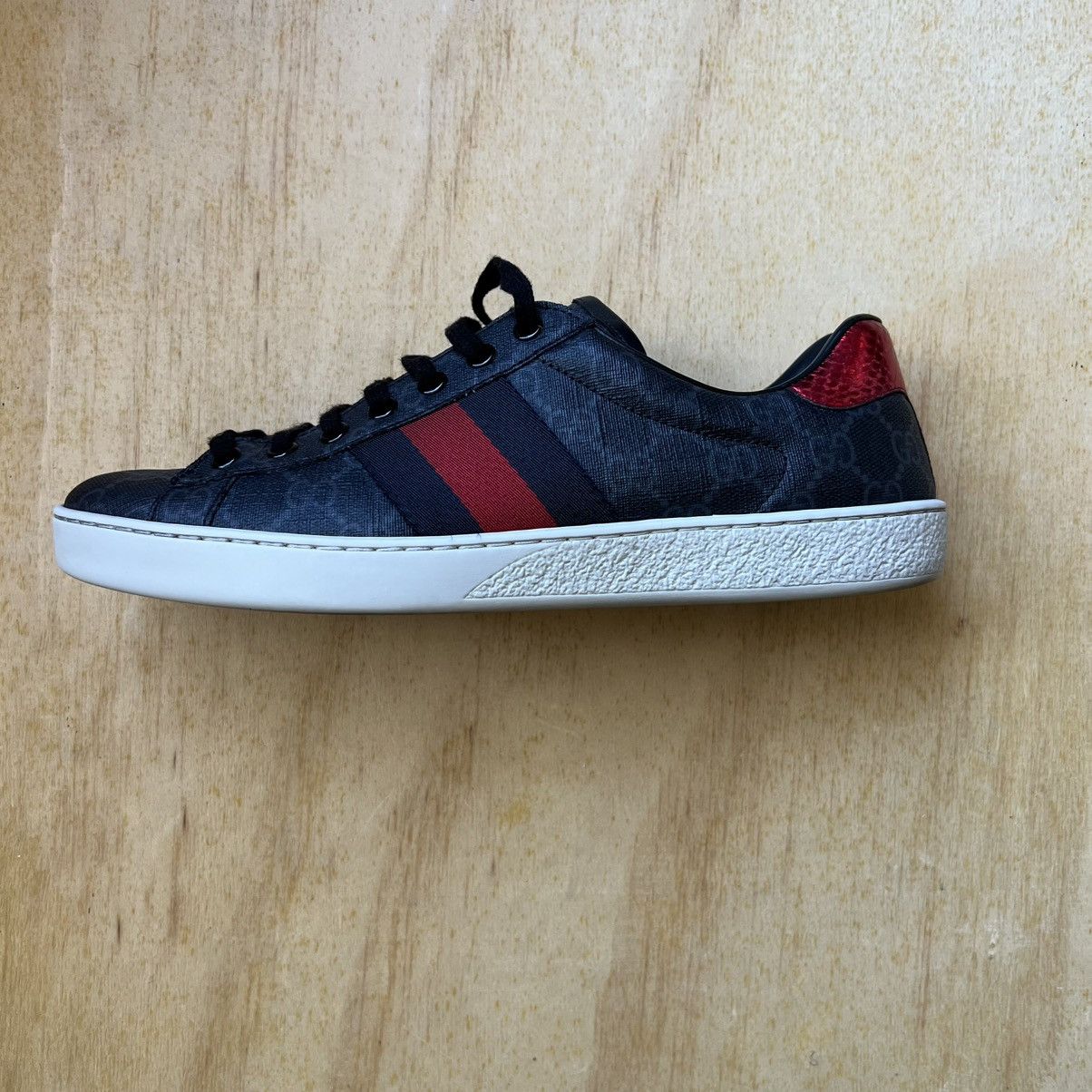 Gucci Gucci Ace GG Supreme Blue Red Size US 7 / EU 40 - 3 Thumbnail