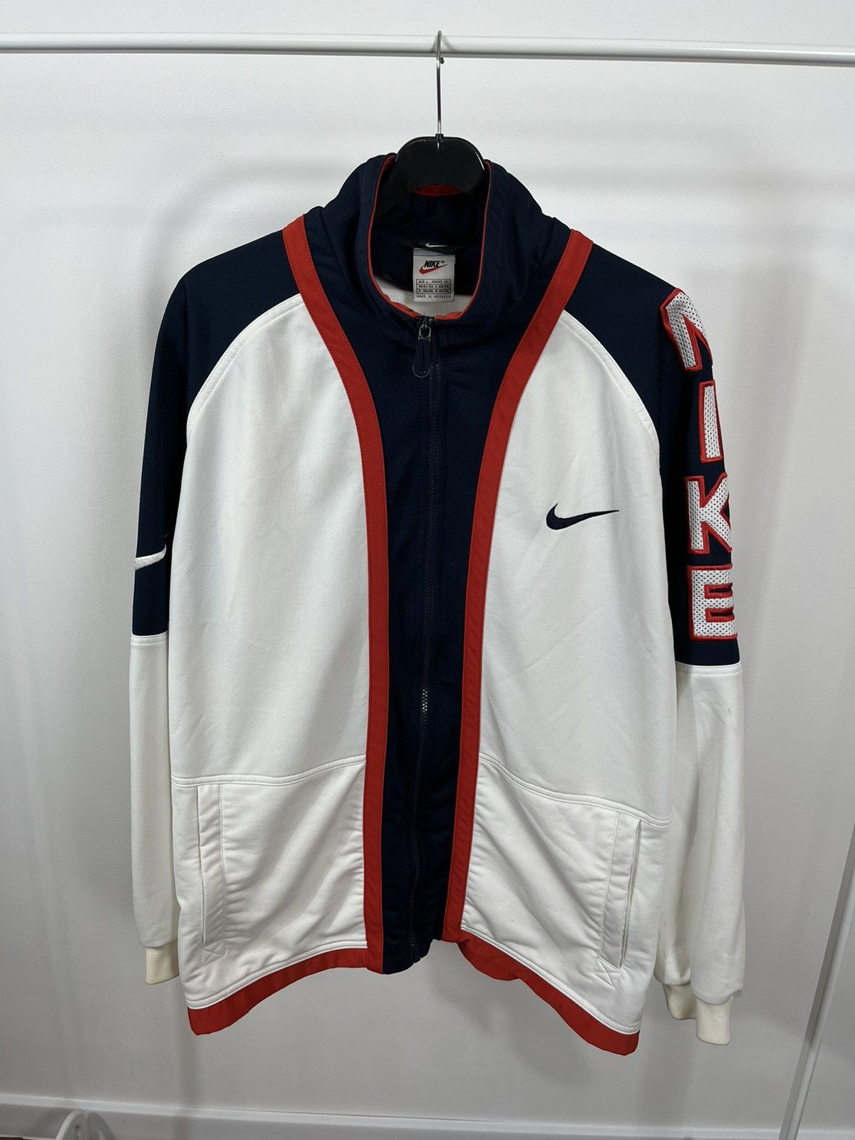 Nike × Vintage NIKE SWOOSH LOGO RETRO Y2K 90’S TRACK JACKET Size US L / EU 52-54 / 3 - 3 Thumbnail
