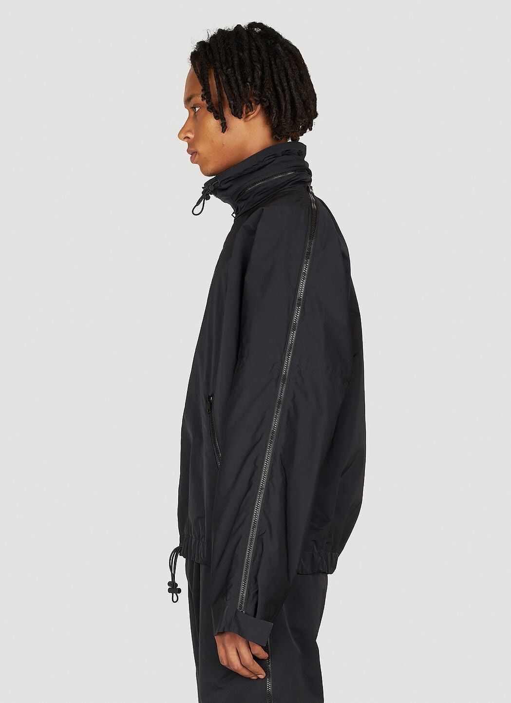 Bottega Veneta o1lv12m1024 Contrasting Zipper Tech Nylon Jacket in Black Size US XS / EU 42 / 0 - 3 Thumbnail