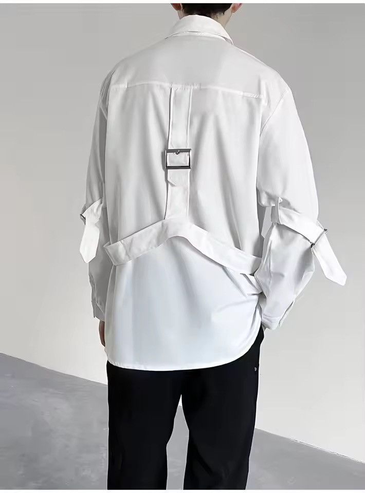 Japanese Brand Punk Hip Hop Techwear Style Long Sleeve Cargo Shirt Size US M / EU 48-50 / 2 - 4 Thumbnail