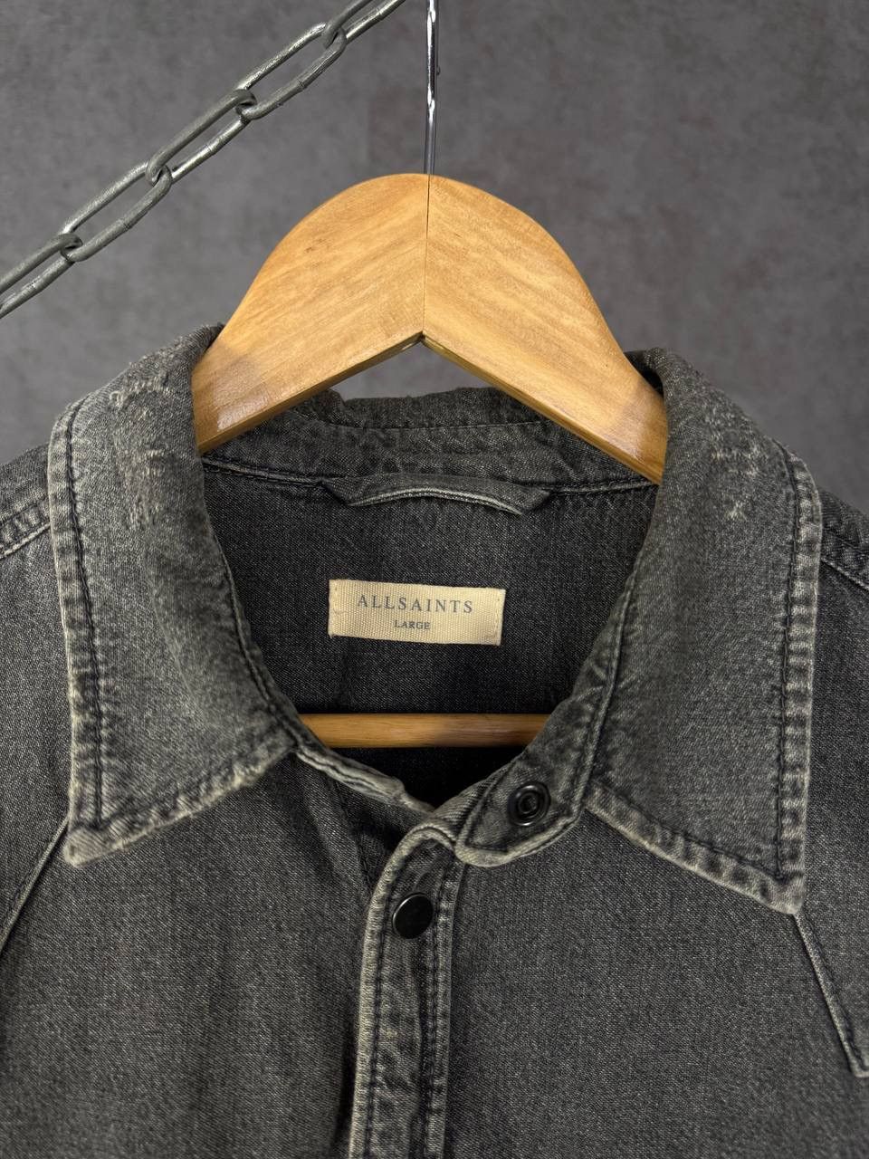 Allsaints Allsaints designer distressed denim shirt Size US L / EU 52-54 / 3 - 3 Thumbnail