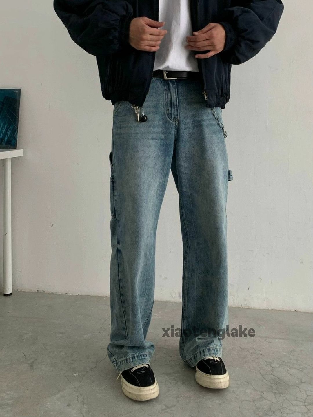 Jean × Vintage washed faded skate hiphop utility carpenter baggy jeans Size US 32 / EU 48 - 3 Thumbnail