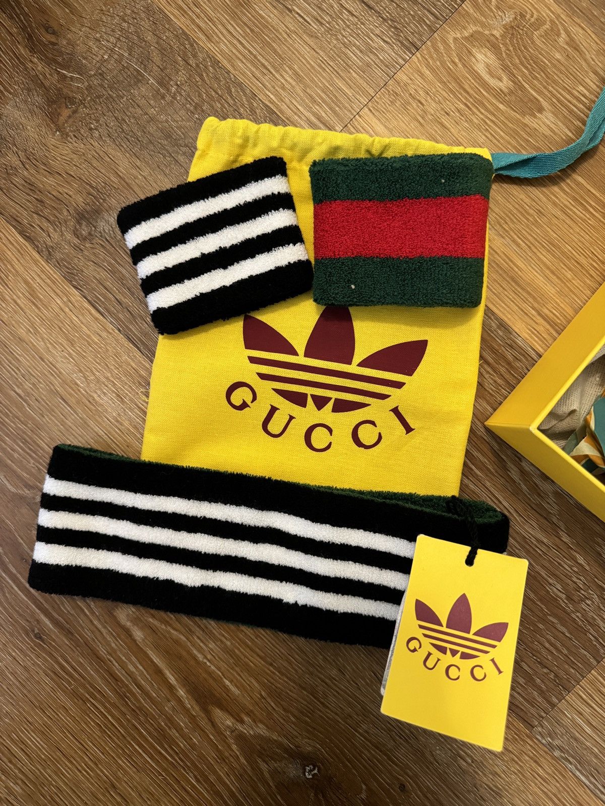 Adidas RARE Gucci adidas headband wristband set (tennis,basketball) Size ONE SIZE - 2 Thumbnail