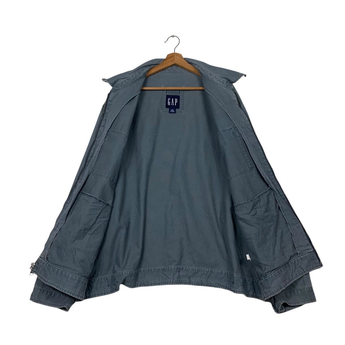 Gap Y2K GAP Workwear Blue Washed Flannel Jacket #2264-C100 Size US XXL / EU 58 / 5 - 11 Thumbnail