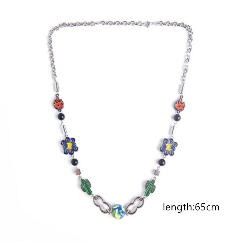 Jewelry Earth Cactus Punk Bead Necklace Size ONE SIZE - 4 Thumbnail