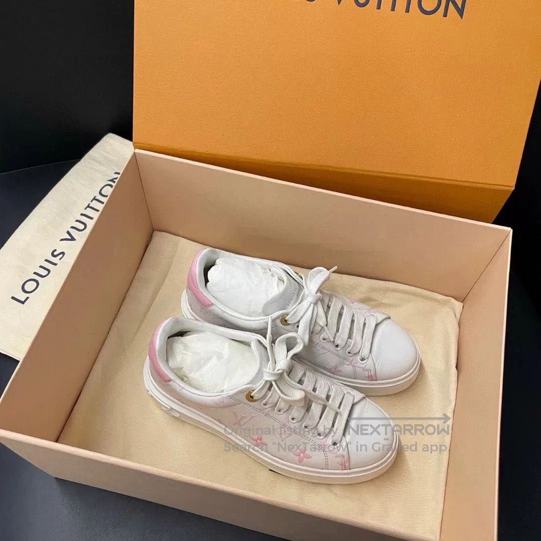 Louis Vuitton LV Logo Pink Gradient White Sneakers. Size US 4 / IT 34 - 1 Thumbnail