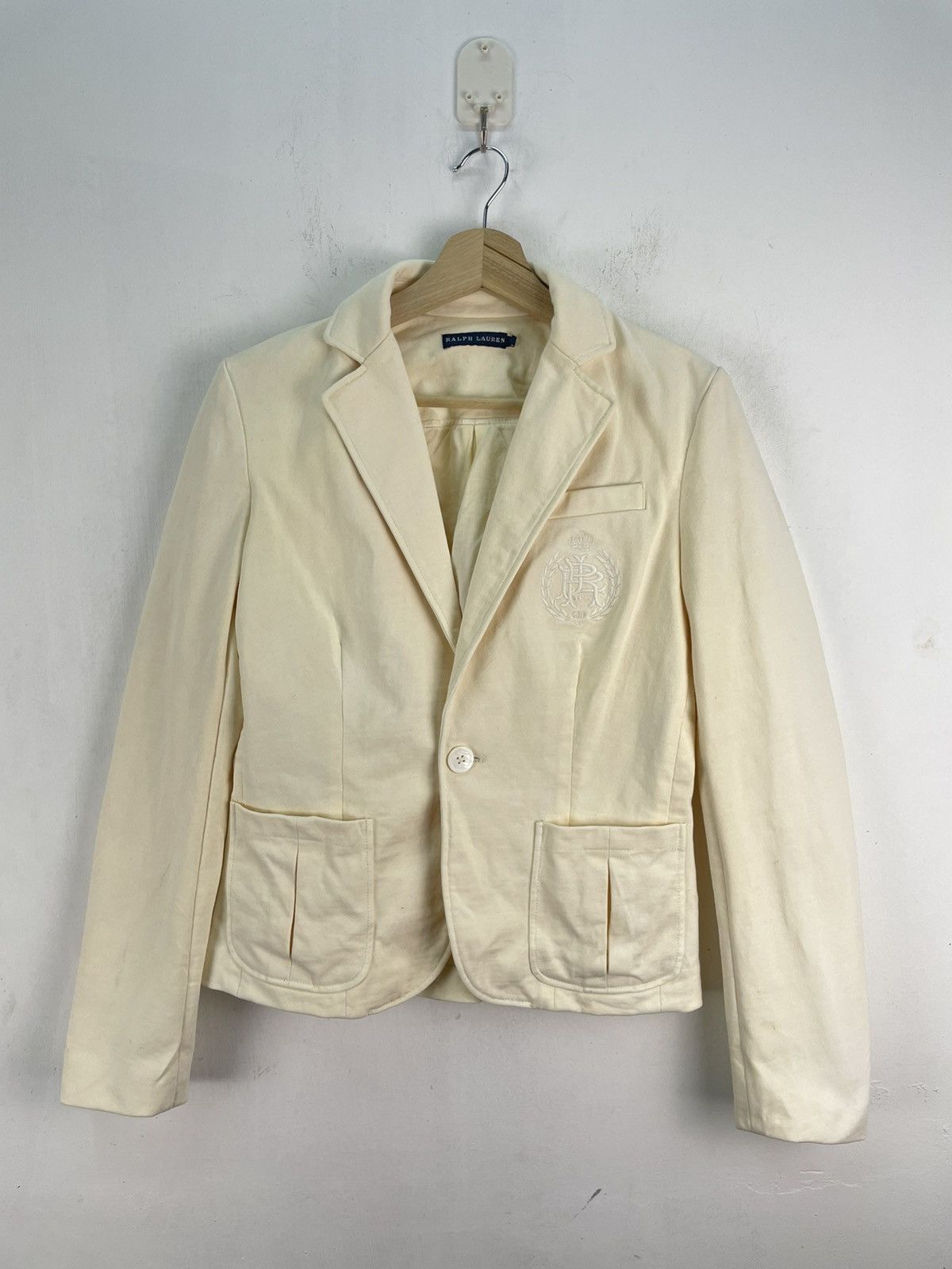 Polo Ralph Lauren Ralph Lauren Crest Embroidery Blazer Preppy Ivy Coat Jacket Size S / US 4 / IT 40 - 1 Thumbnail