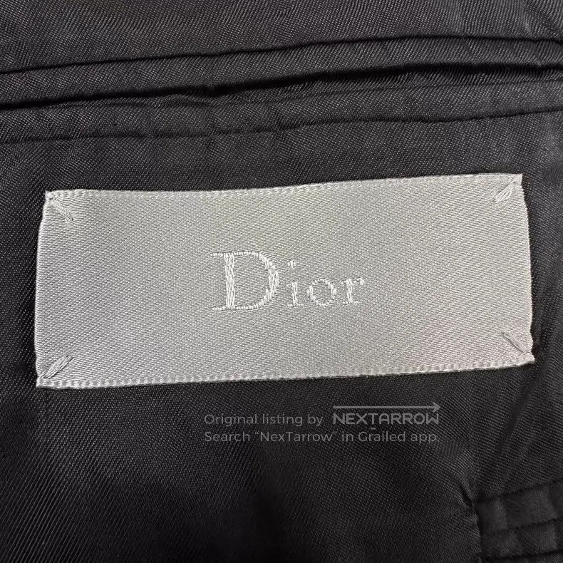 Dior Dior Black woollen suit with rejected collar Size 48R - 4 Thumbnail