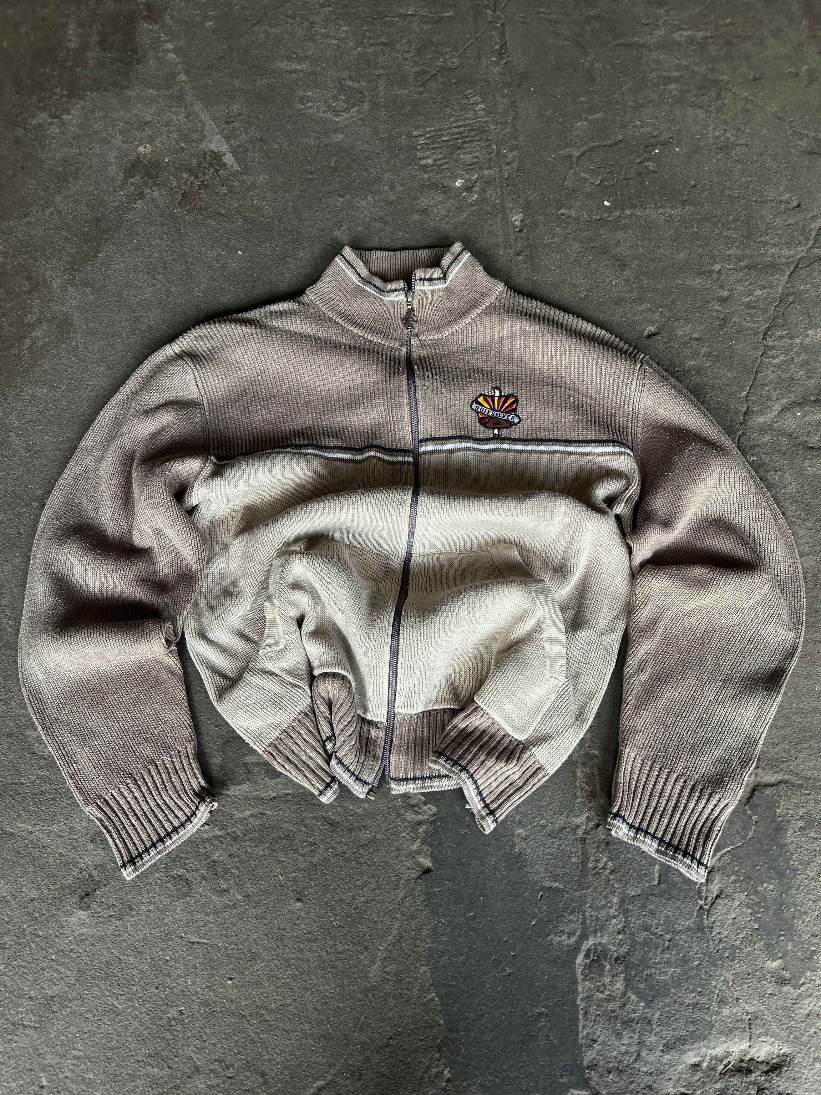 Quiksilver Quiksilver Y2K Zip Up Knit Sweater Surf Archive Beige Size US M / EU 48-50 / 2 - 1 Thumbnail