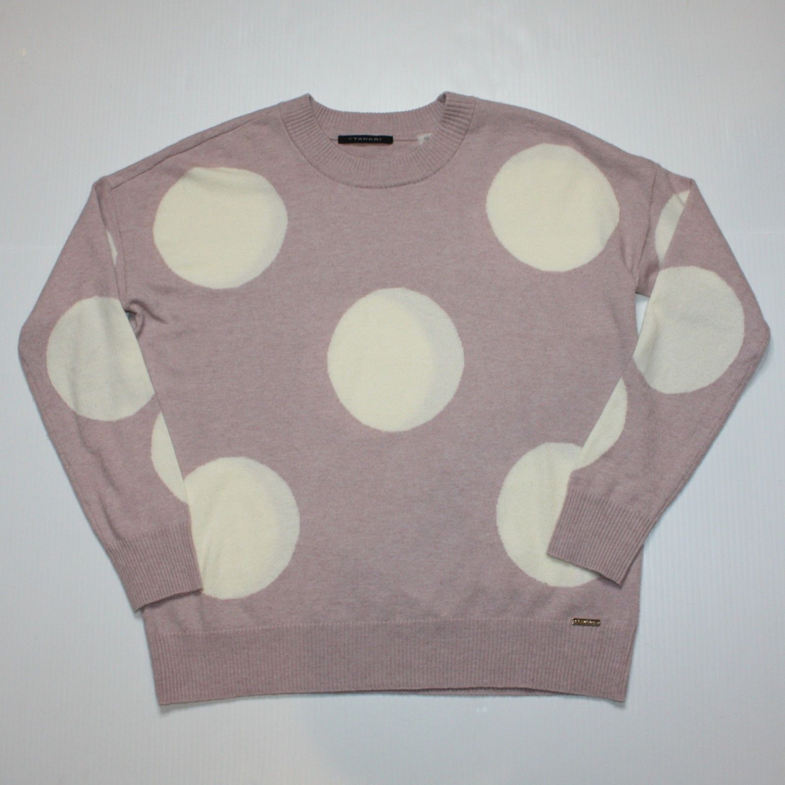 Elie Tahari T Tahari Long Sleeve Crewneck Pullover Blush with Polka Dots Size XXS / US 00 / IT 34 - 2 Thumbnail