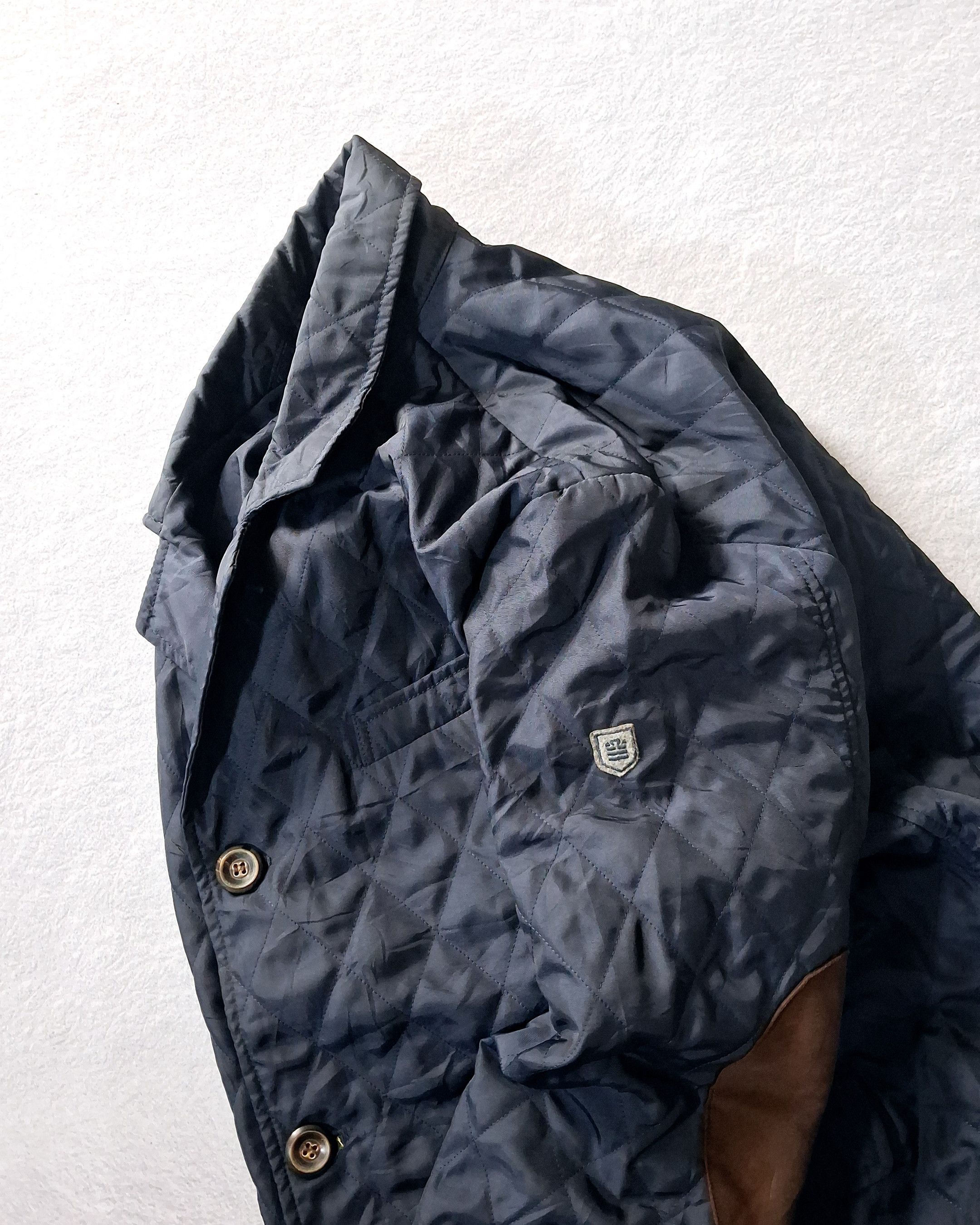 Vintage SERGE BLACO QUILTED JACKET WITH BROWN SUEDE ELBOW PATCHES Size US XL / EU 56 / 4 - 14 Thumbnail