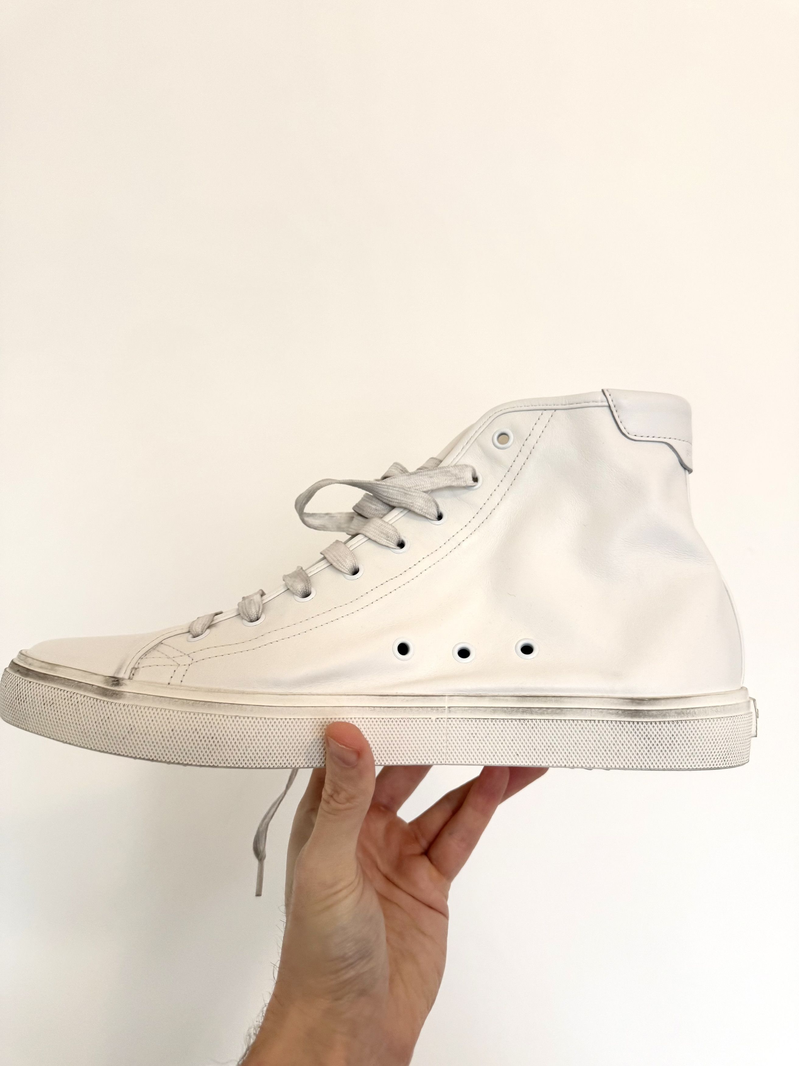 Saint Laurent Paris Saint Laurent Mid-Top Malibu Sneakers in Smooth Leather Size US 12 / EU 45 - 6 Thumbnail