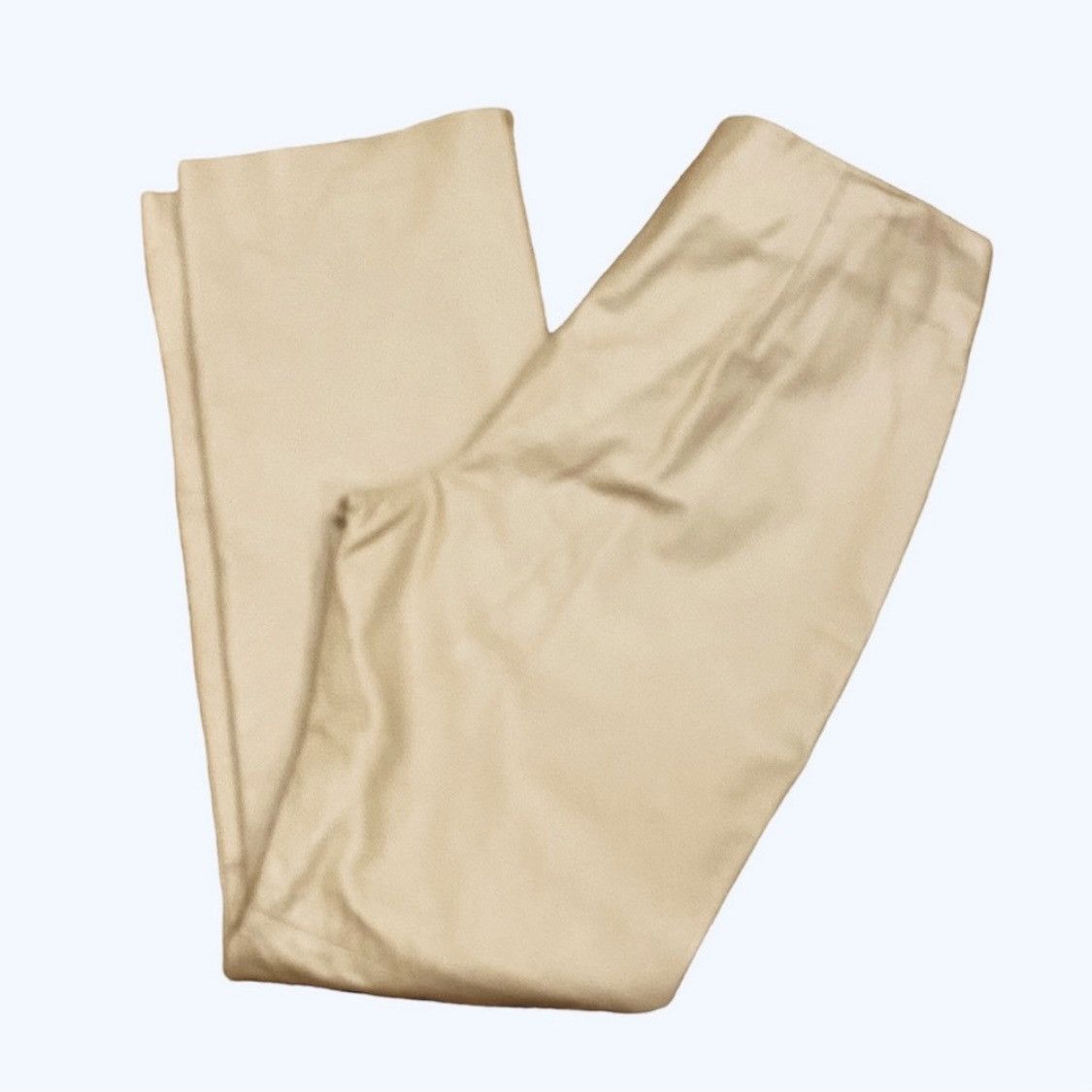 Vintage Vintage 90s Leather Pants Tan Beige Mid Rise 12 Size 34" / US 12 / IT 48 - 1 Thumbnail