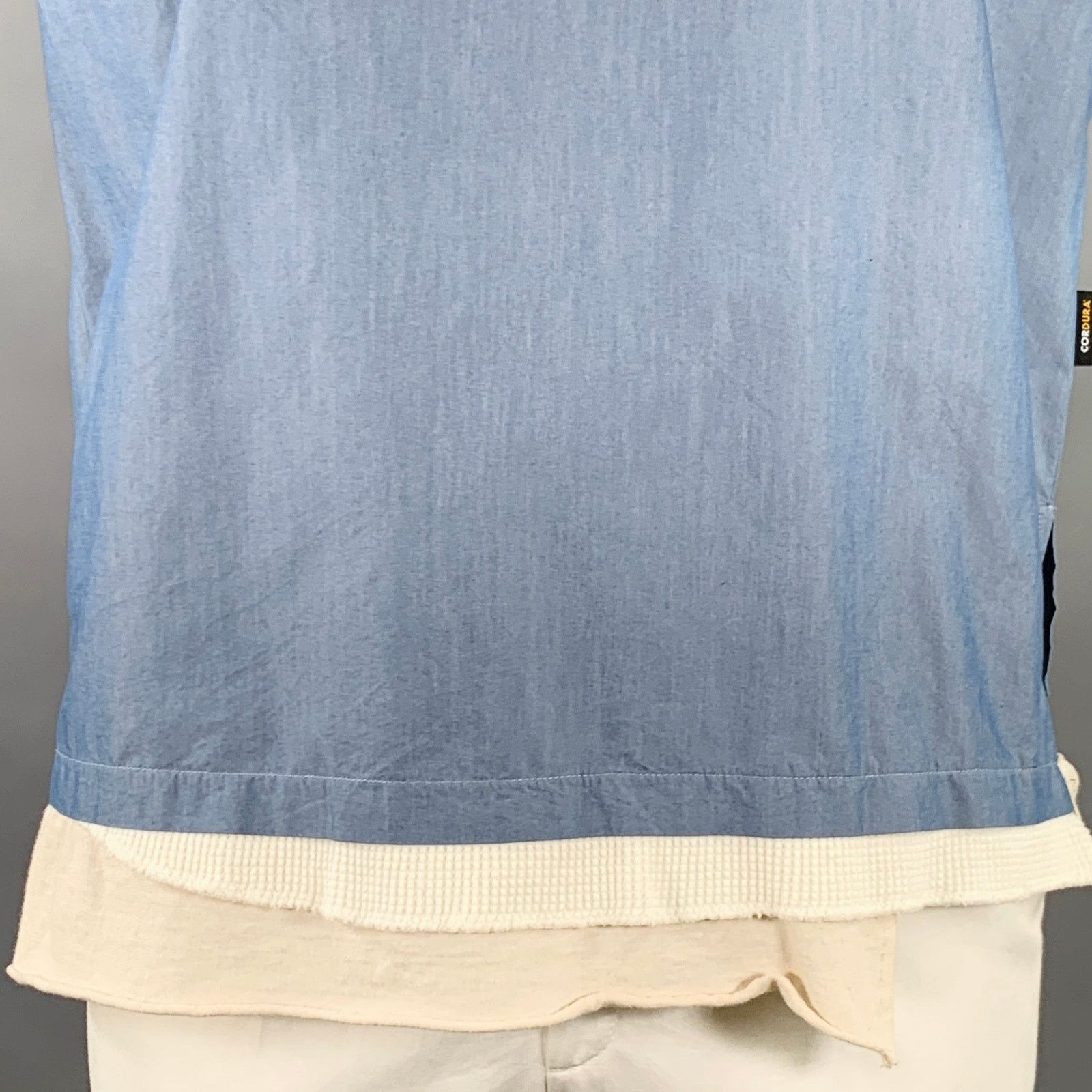 Alexander Lee Chang ALEXANDER LEE CHANG Blue Cream Layered Cotton T-shirt Size US L / EU 52-54 / 3 - 2 Thumbnail