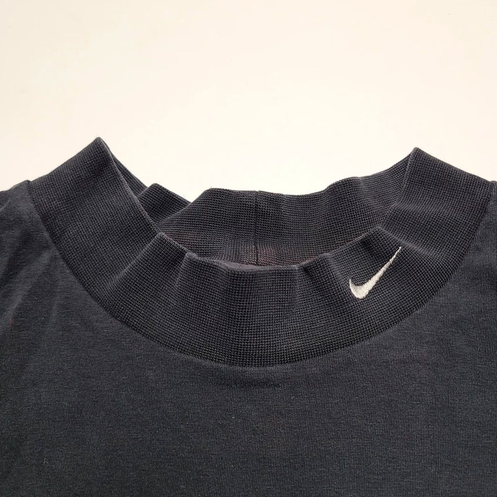 Nike Nike Mock Neck Long Sleeve Shirt Black Spandex Y2K 90s Retro Mens Large Size Regular Stretch Cotton Size US L / EU 52-54 / 3 - 5 Thumbnail