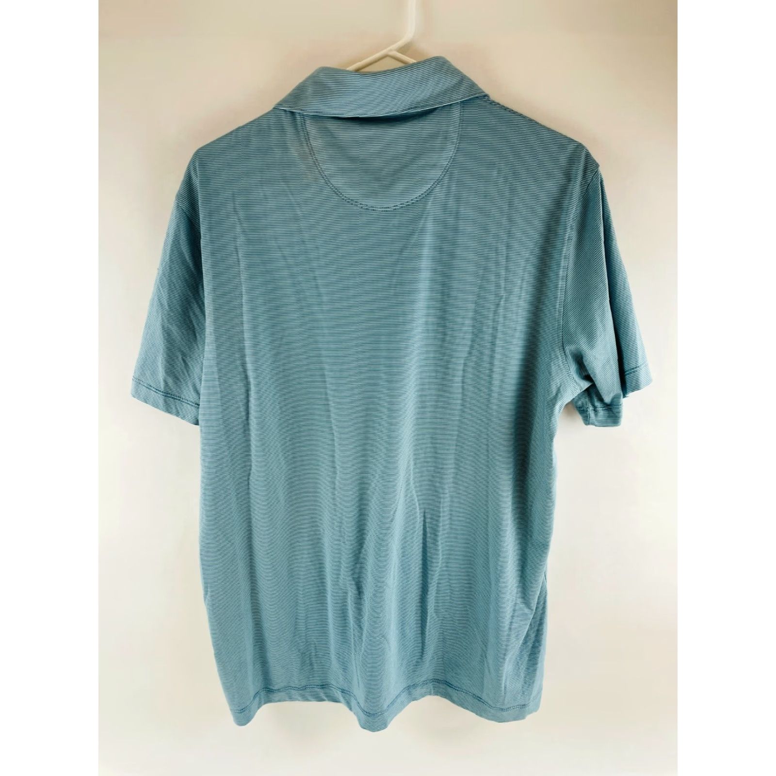 Van Heusen Van Heusen Polo Shirt Men's Size Medium Blue Striped Short Sleeve Classic Fit Shirt Size US M / EU 48-50 / 2 - 2 Thumbnail
