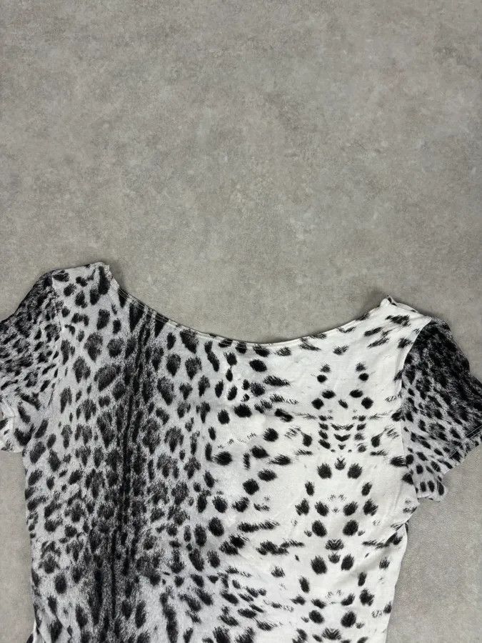 Roberto Cavalli Roberto Cavalli Black White Leopard Print T-Shirt Size S / US 4 / IT 40 - 6 Thumbnail