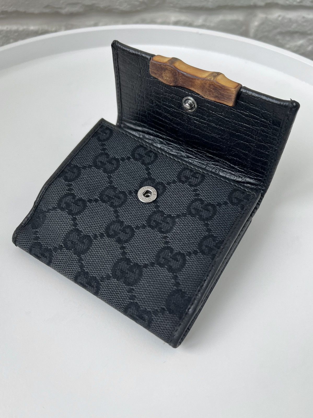 Gucci Gucci GG Monogram Bamboo Canvas/Leather Wallet Size ONE SIZE - 3 Thumbnail