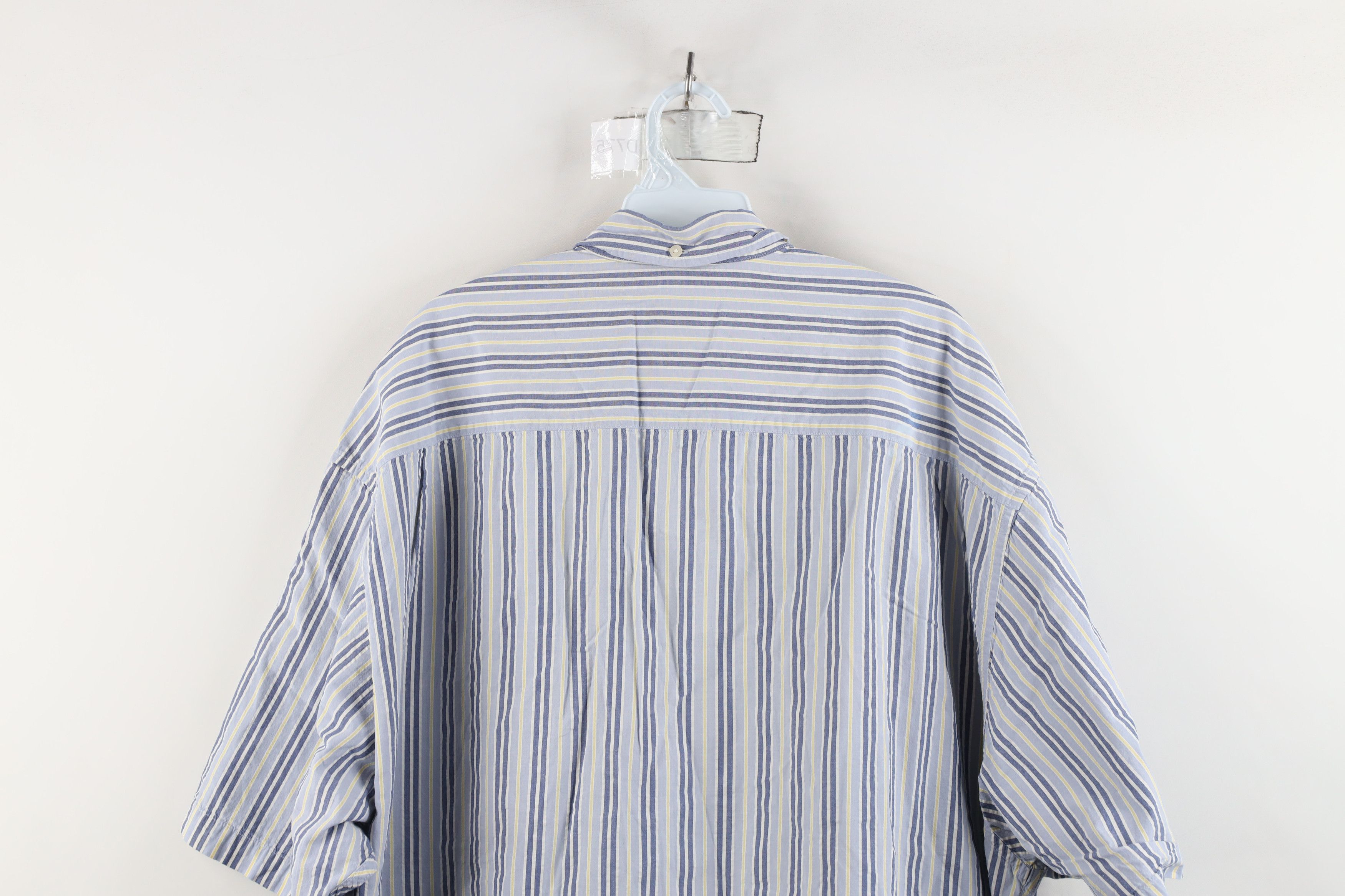 Eddie Bauer × Vintage Vintage 90s Eddie Bauer Seersucker Short Sleeve Button Shirt Size US XXL / EU 58 / 5 - 12 Thumbnail