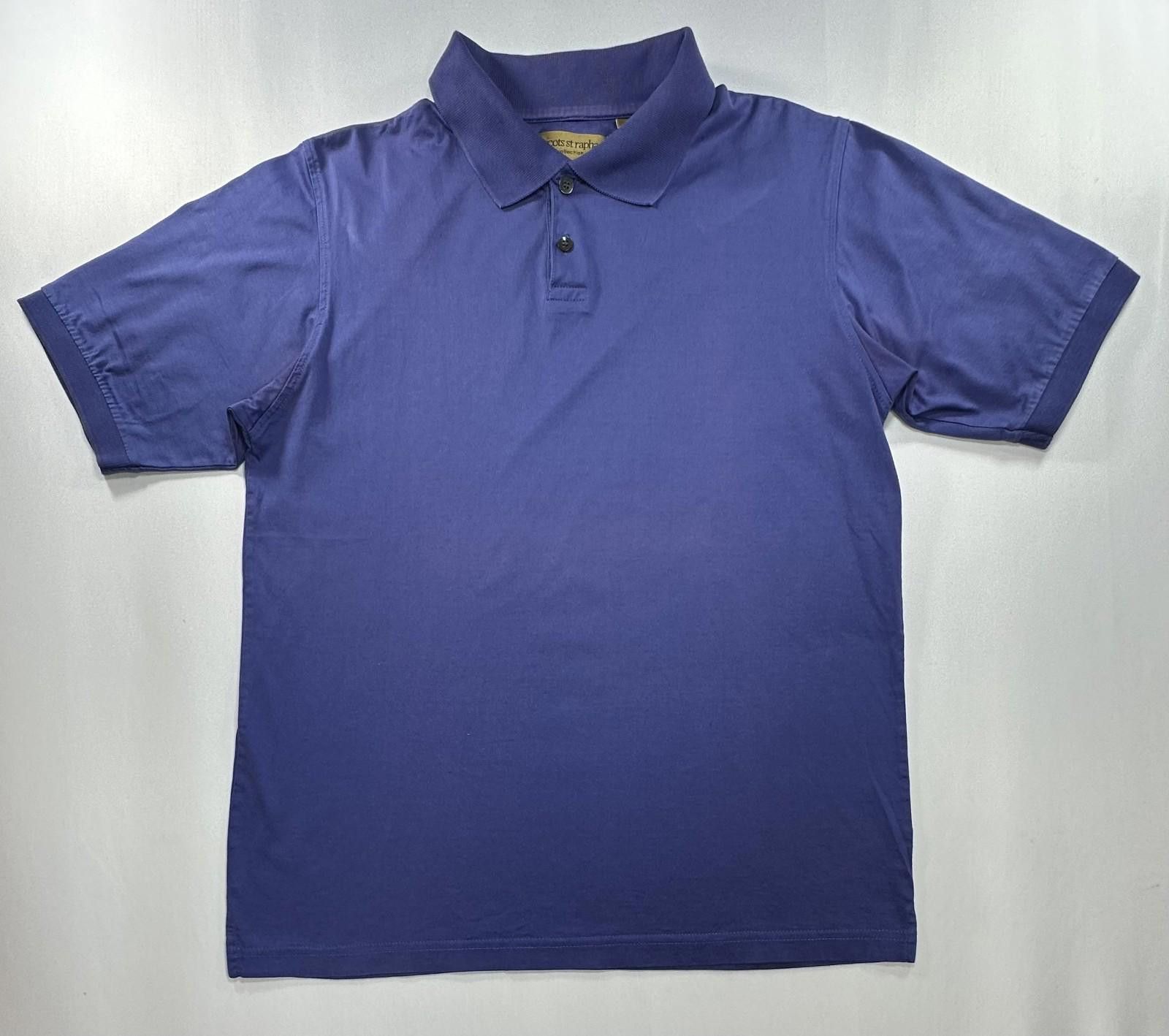 Tricots St. Raphael Tricots St Raphael 1/4 Button Cotton Polo Shirt Blue Mens S Size US S / EU 44-46 / 1 - 1 Thumbnail