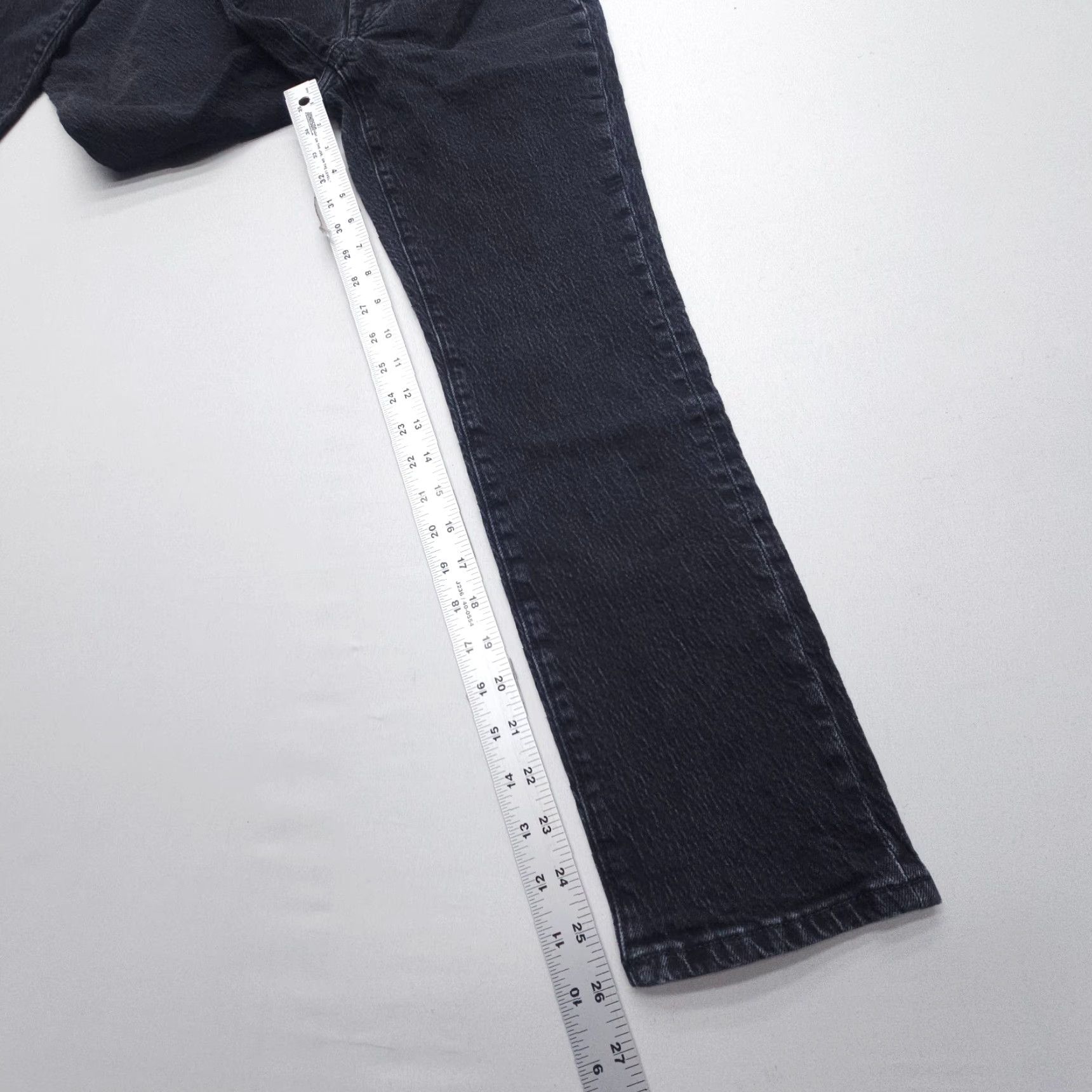Madewell VINTAGE Madewell The Mid Rise Perfect Vintage Jeans 24 Black Crop Denim Size 42" / US 20 - 7 Thumbnail