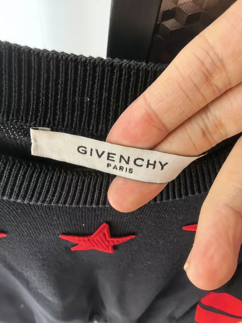 Givenchy Givenchy Five-Pointed Star Black and Red Knit Hoodie Jacke Size US L / EU 52-54 / 3 - 3 Thumbnail