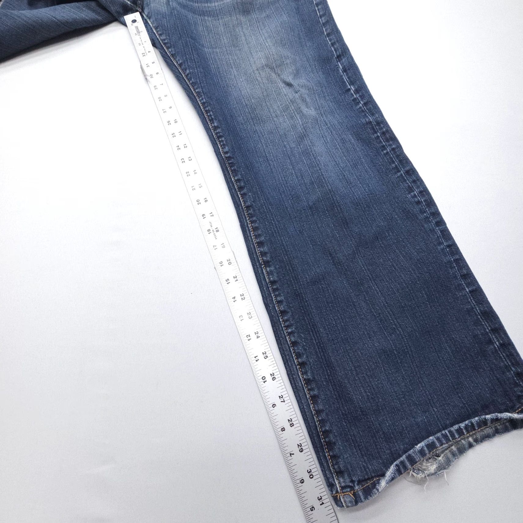 Calvin Klein VINTAGE Calvin Klein Slouchy Jeans Mens 40 x 31" Dark Distressed Worn-in Baggy Denim Jeans 90s American Size US 40 / EU 56 - 7 Thumbnail