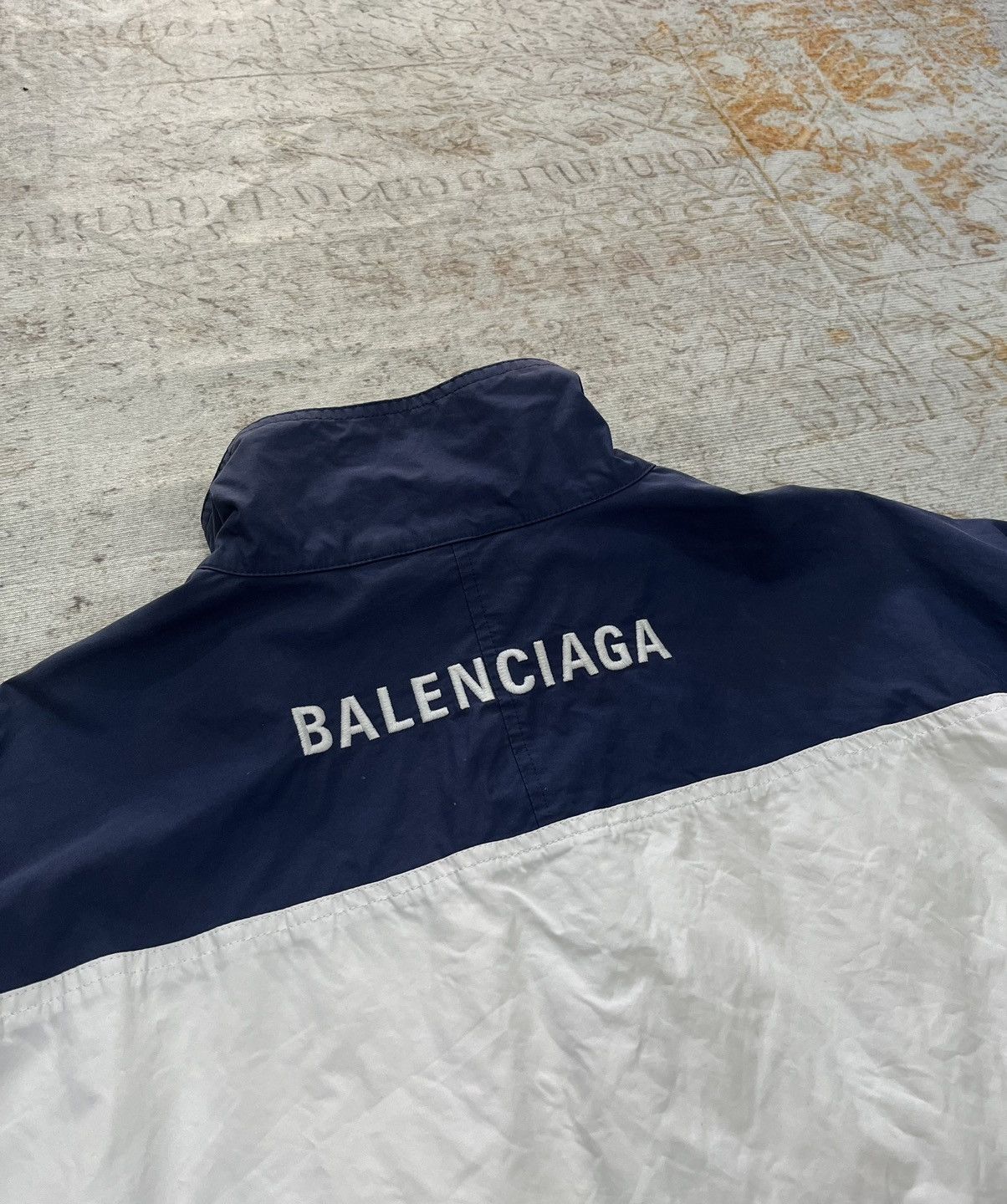 Balenciaga Final Drop📦 Balenciaga Blue White Zip-up Jacket Size US XL / EU 56 / 4 - 4 Thumbnail
