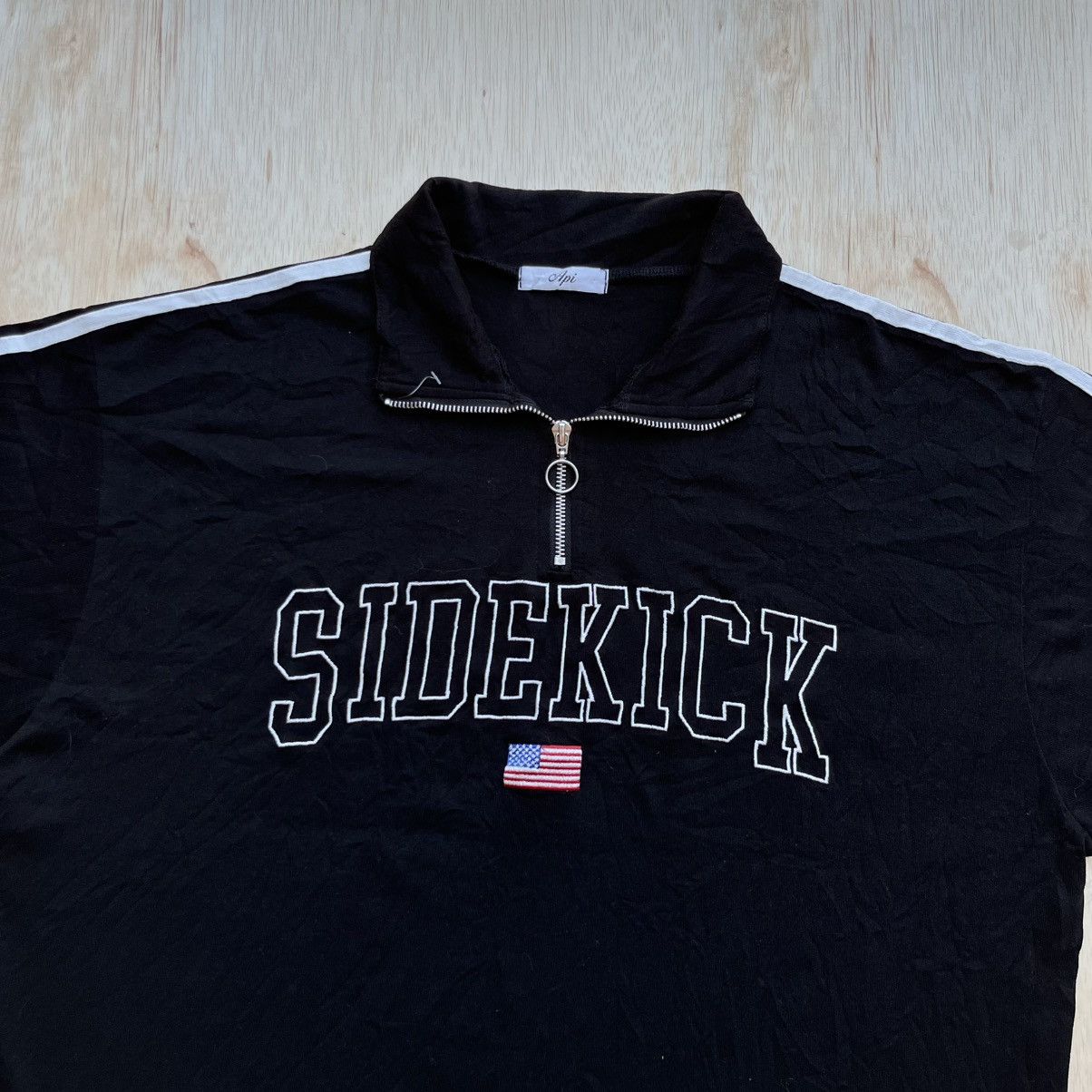 Hysteric Glamour API JAPANESE BRAND HALF ZIP SIDE KICK BOXY FIT SHORT SLEEVE Size US L / EU 52-54 / 3 - 2 Thumbnail