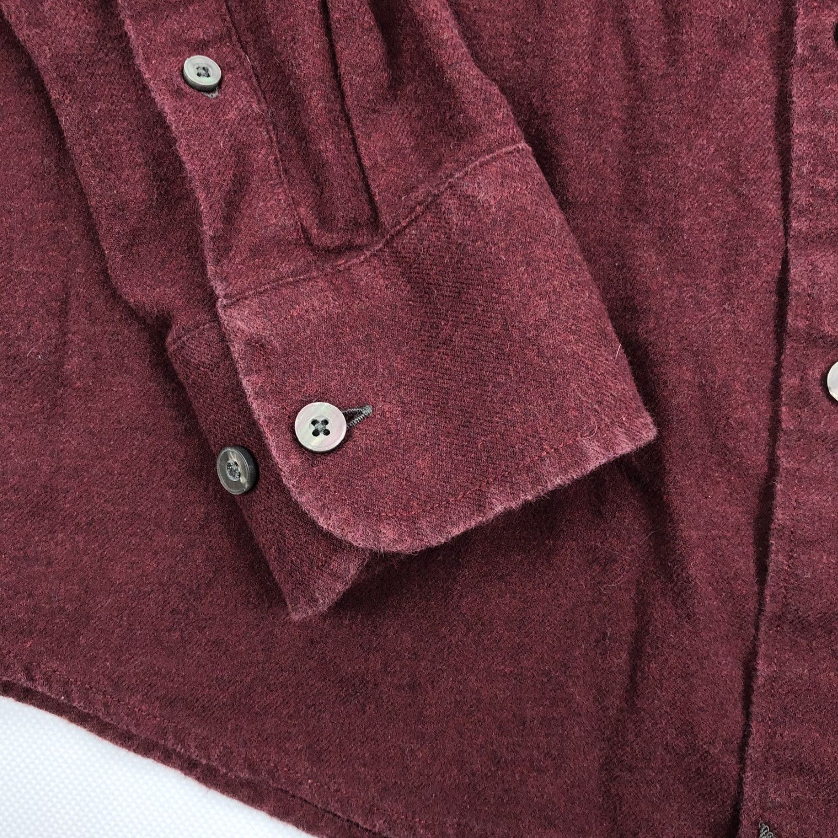 UNTUCKit UNTUCKit Sherwood Men's L Slim Fit Burgundy Flannel Button-Down Shirt Size US L / EU 52-54 / 3 - 5 Thumbnail