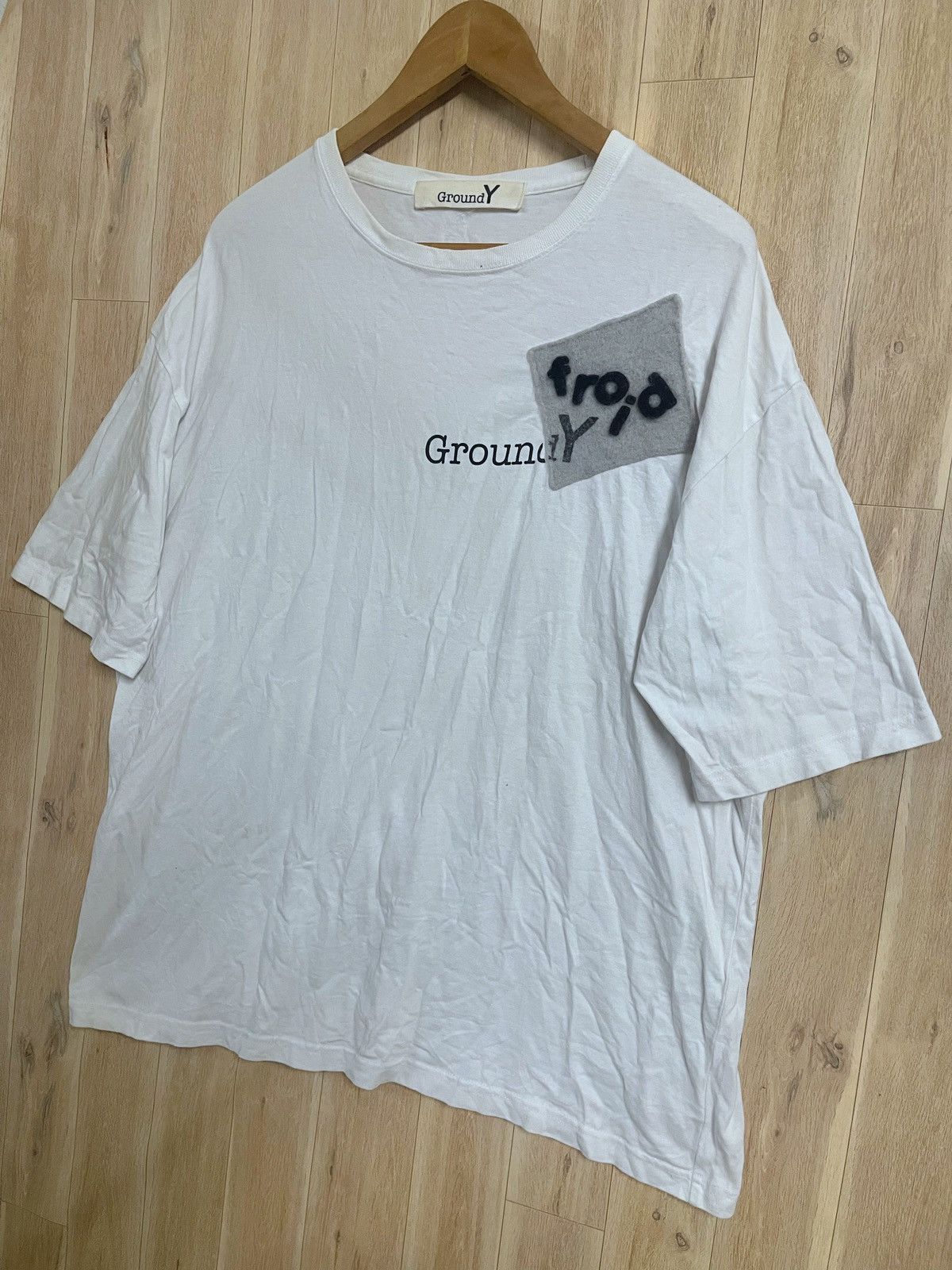 Japanese Brand × Y's for Men × Yohji Yamamoto Yohji Yamamoto Y ground T shirt XL Y’s For Living Spellout Size US XL / EU 56 / 4 - 1 Thumbnail