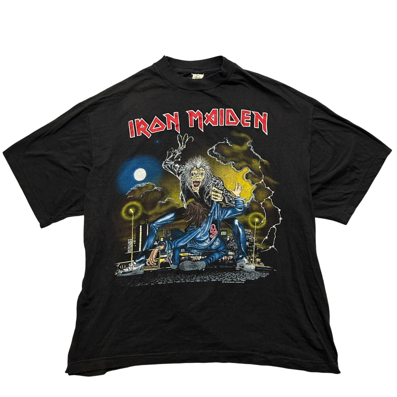 Iron Maiden VTG Rare 1990 Iron Maiden Euro Tour Graphic Band T-Shirt L Size US L / EU 52-54 / 3 - 1 Thumbnail