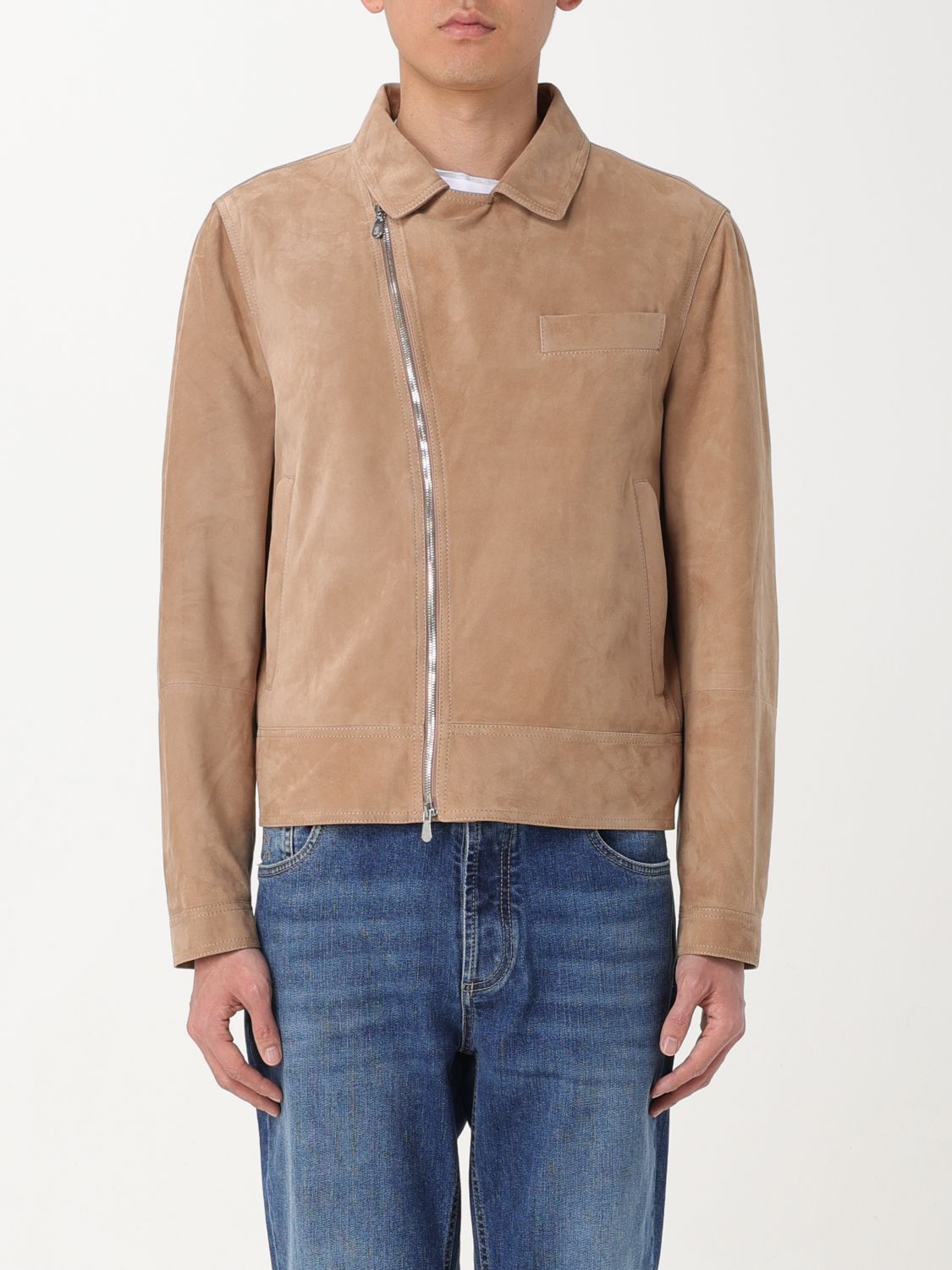 image of Brunello Cucinelli Jacket Men Nude (Size Medium)