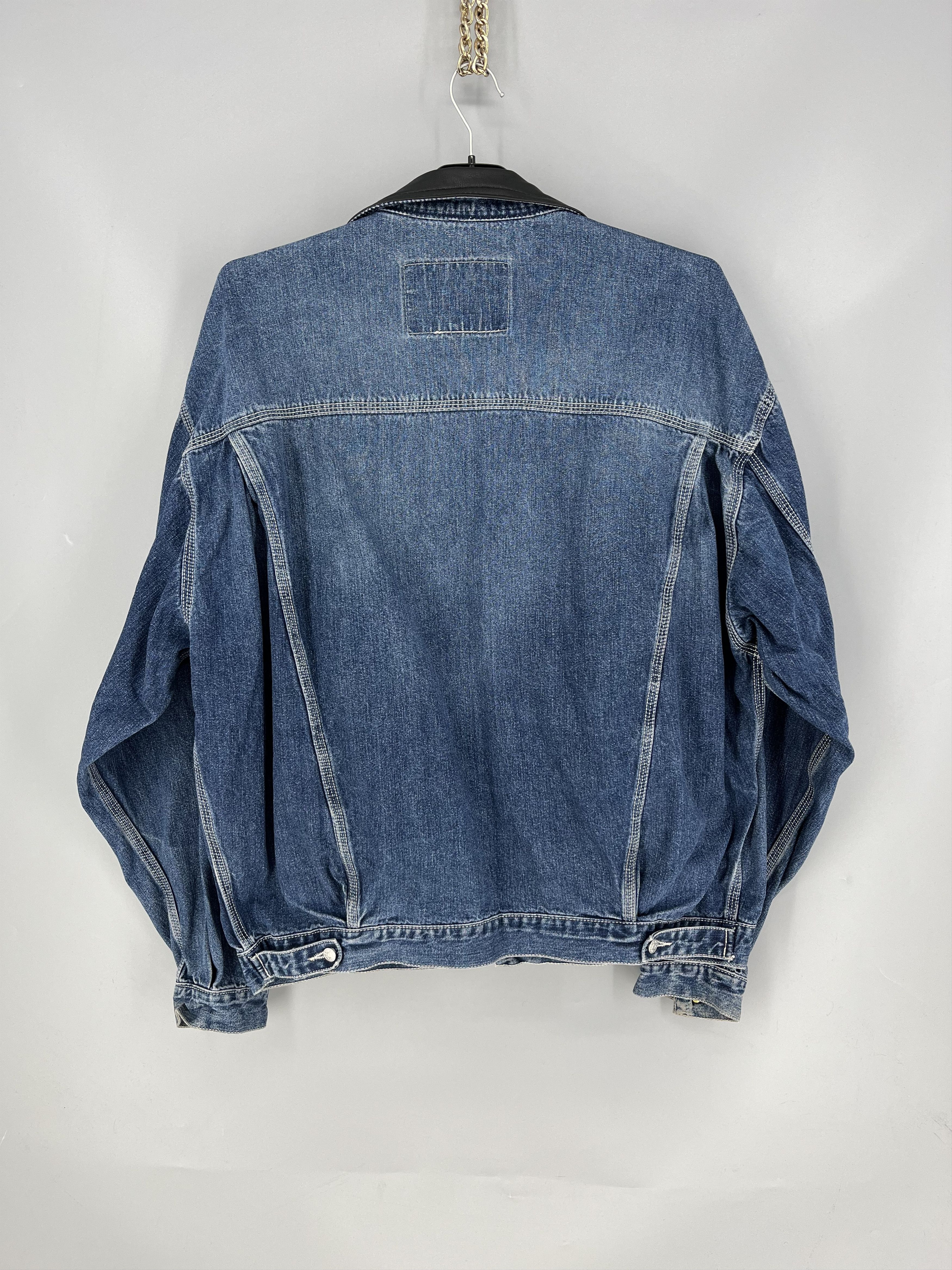 Diesel Vintage DIESEL Jacket Trucker 90s Boxy Fit Leather Rare Hype Size US XL / EU 56 / 4 - 16 Thumbnail