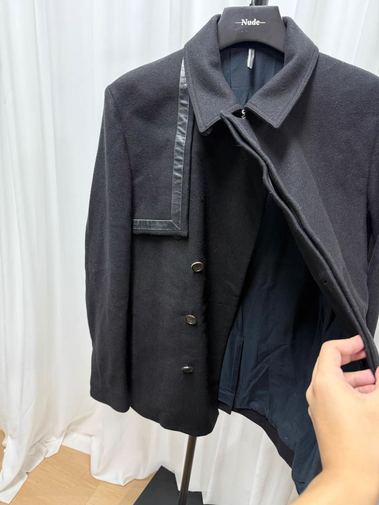 Dior Dior homme Leather Panel Coat K20 Size US S / EU 44-46 / 1 - 6 Thumbnail