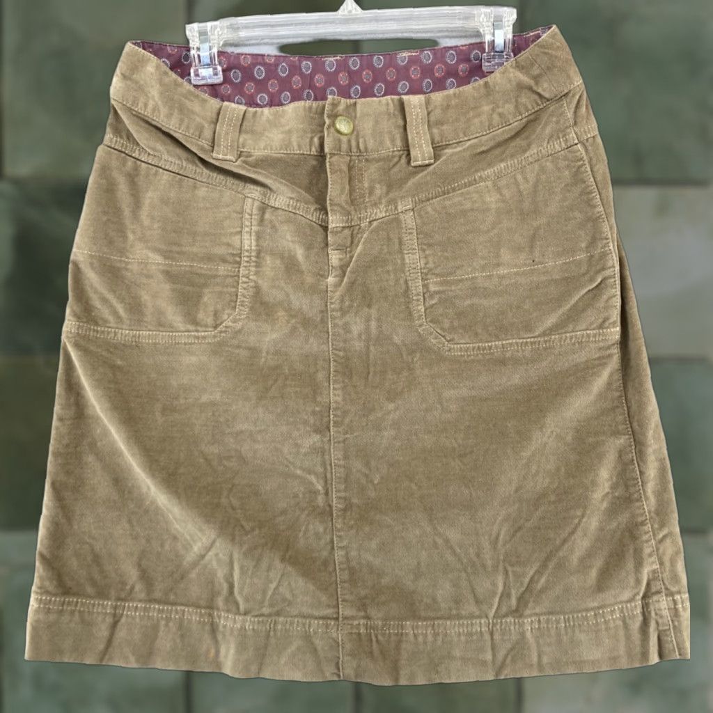 Athleta Athleta Women's Mini Skirt Size 10 Brown Cotton Blend Suede 90s Boho Casual Size 32" / US 10 / IT 46 - 1 Thumbnail