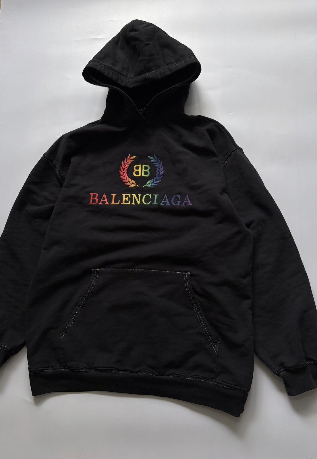 Balenciaga Cities Paris Hoodie Wide Fit Black | Grailed