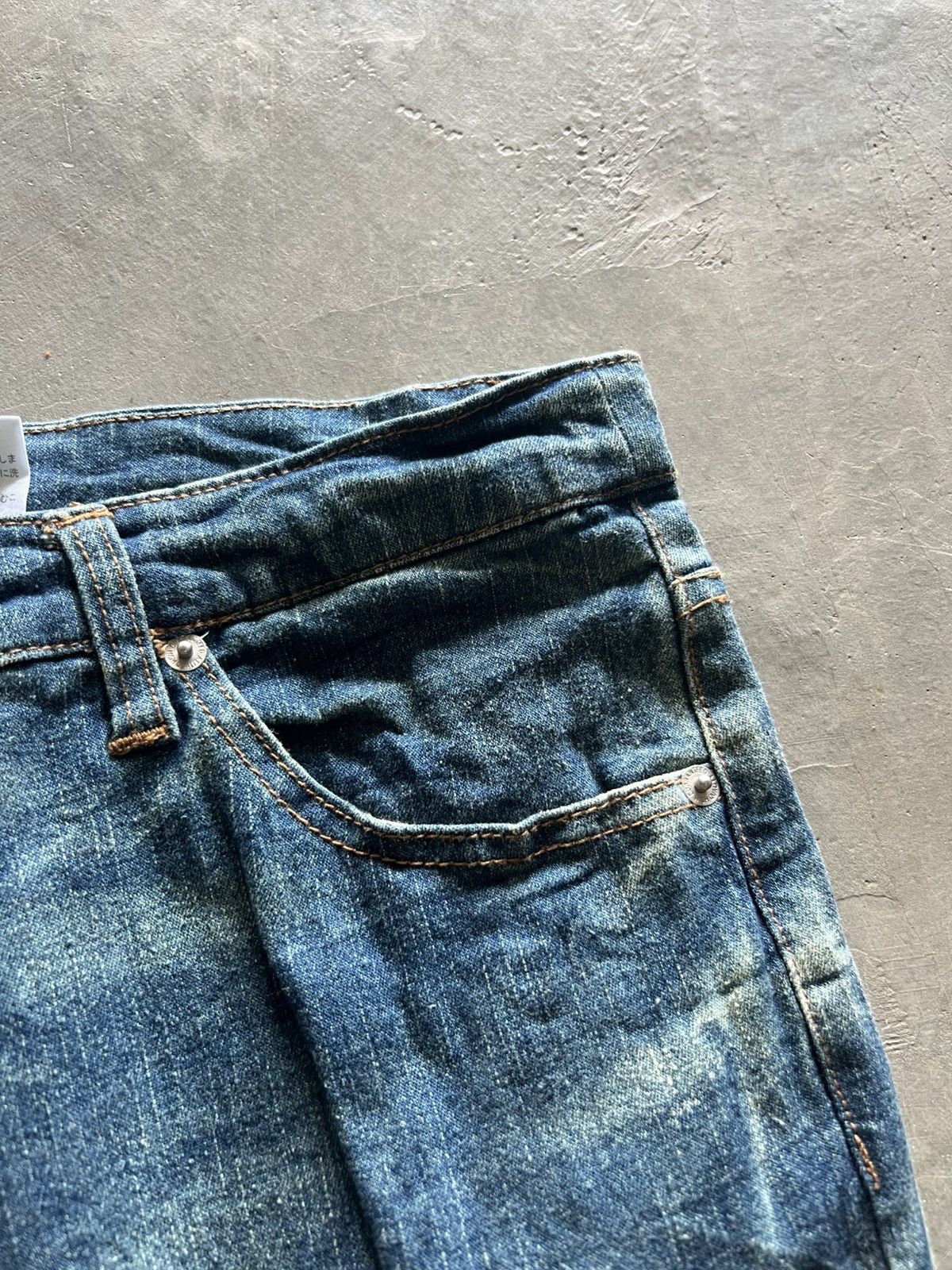 Hysteric Glamour flare japanese denim wavy tiger stripe style wash faded Size US 36 / EU 52 - 5 Thumbnail
