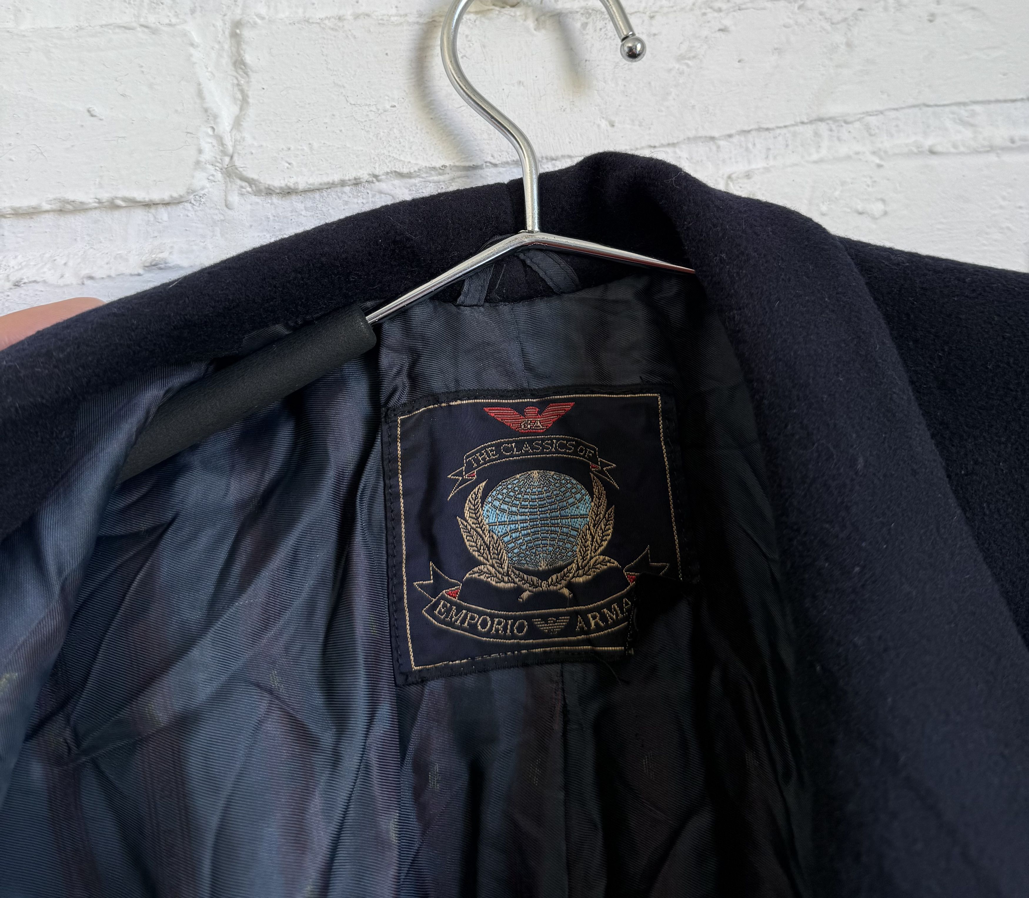 Emporio Armani Vintage 90s Emporio Armani Wool Cashmere Long Coat Oversized Size US S / EU 44-46 / 1 - 2 Thumbnail