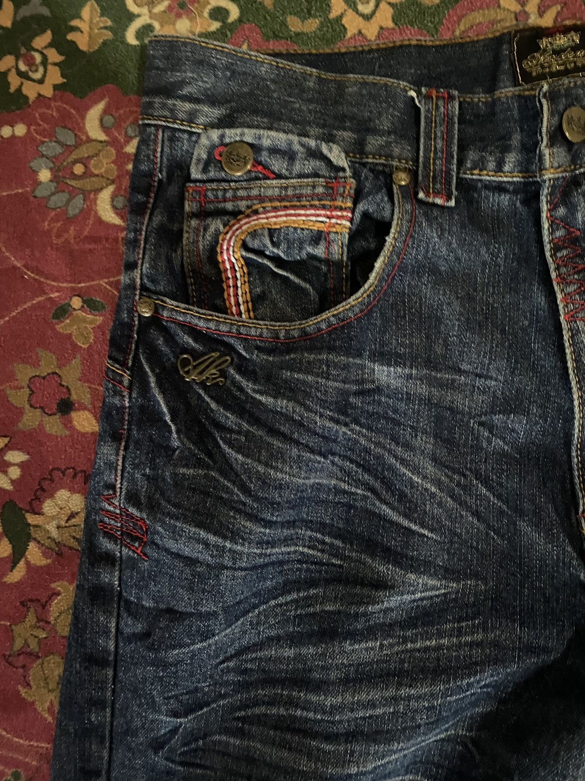 Akademiks Vintage Akademics ‘AKDMKS’ Distressed Jeans Size 32 Size US 32 / EU 48 - 4 Thumbnail