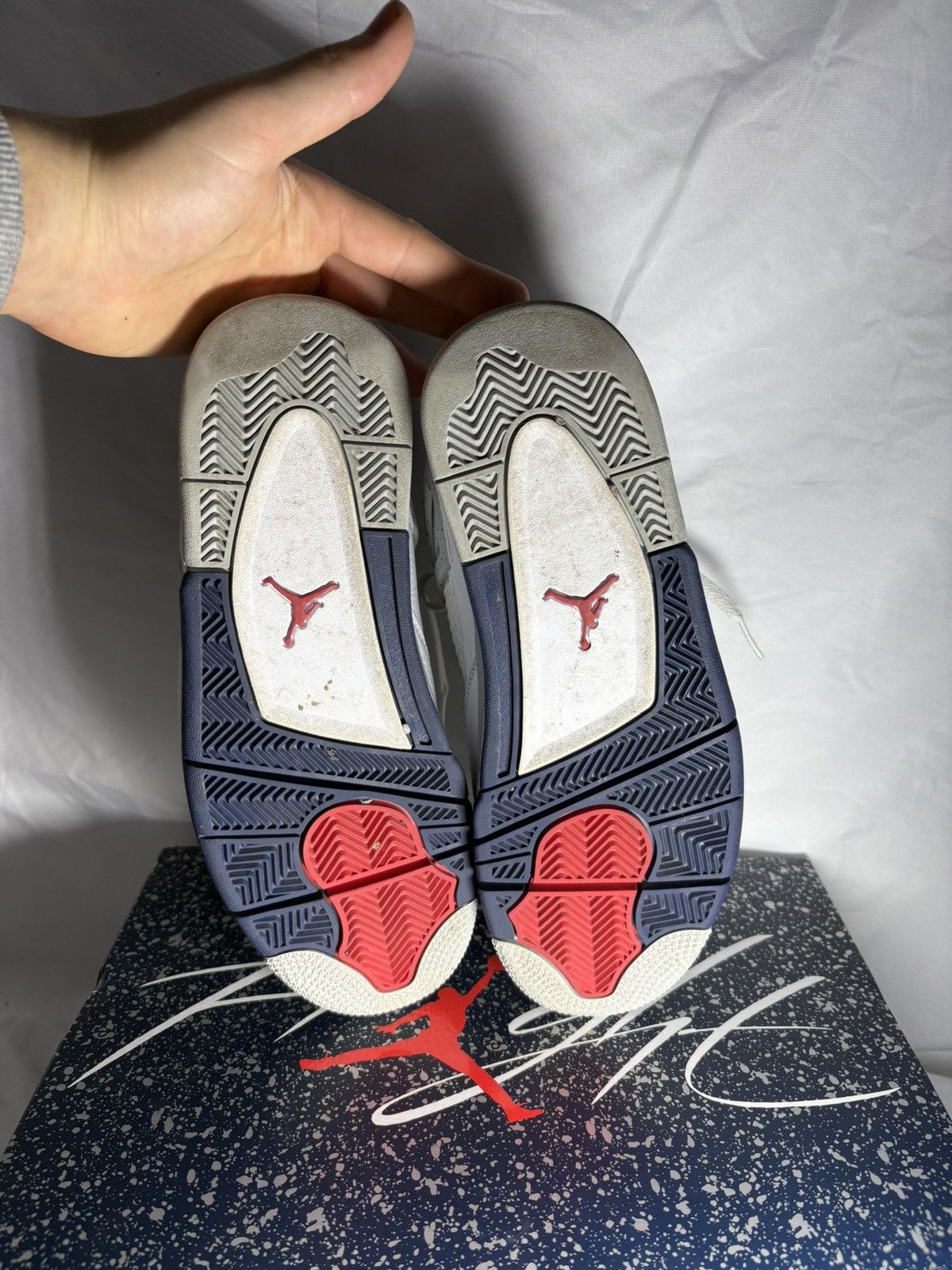 Nike Jordan 4 Retro Midnight Navy Size US 7.5 / EU 40-41 - 8 Thumbnail