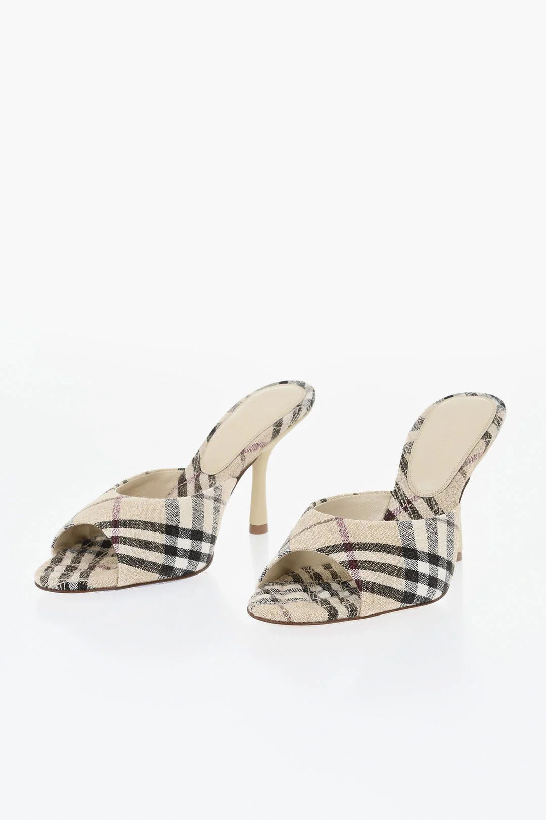 Burberry og1mm0426 Canvas Open-Toe Mules in Beige Size US 6 / IT 36 - 4 Thumbnail