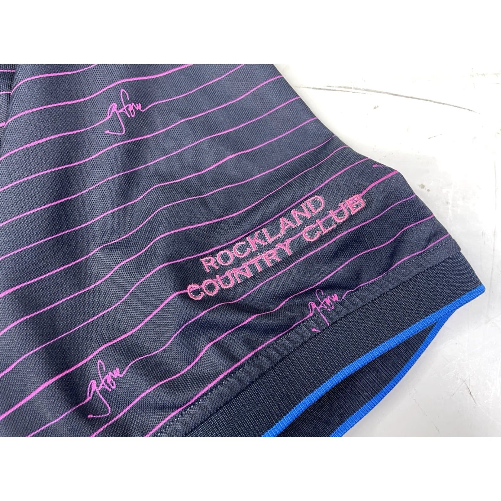 G/FORE G/Fore Polo Shirt Mens 2XL Blue Striped Short Sleeve Performance Golf Casual Activewear Rockland County Club Size US XXL / EU 58 / 5 - 3 Thumbnail