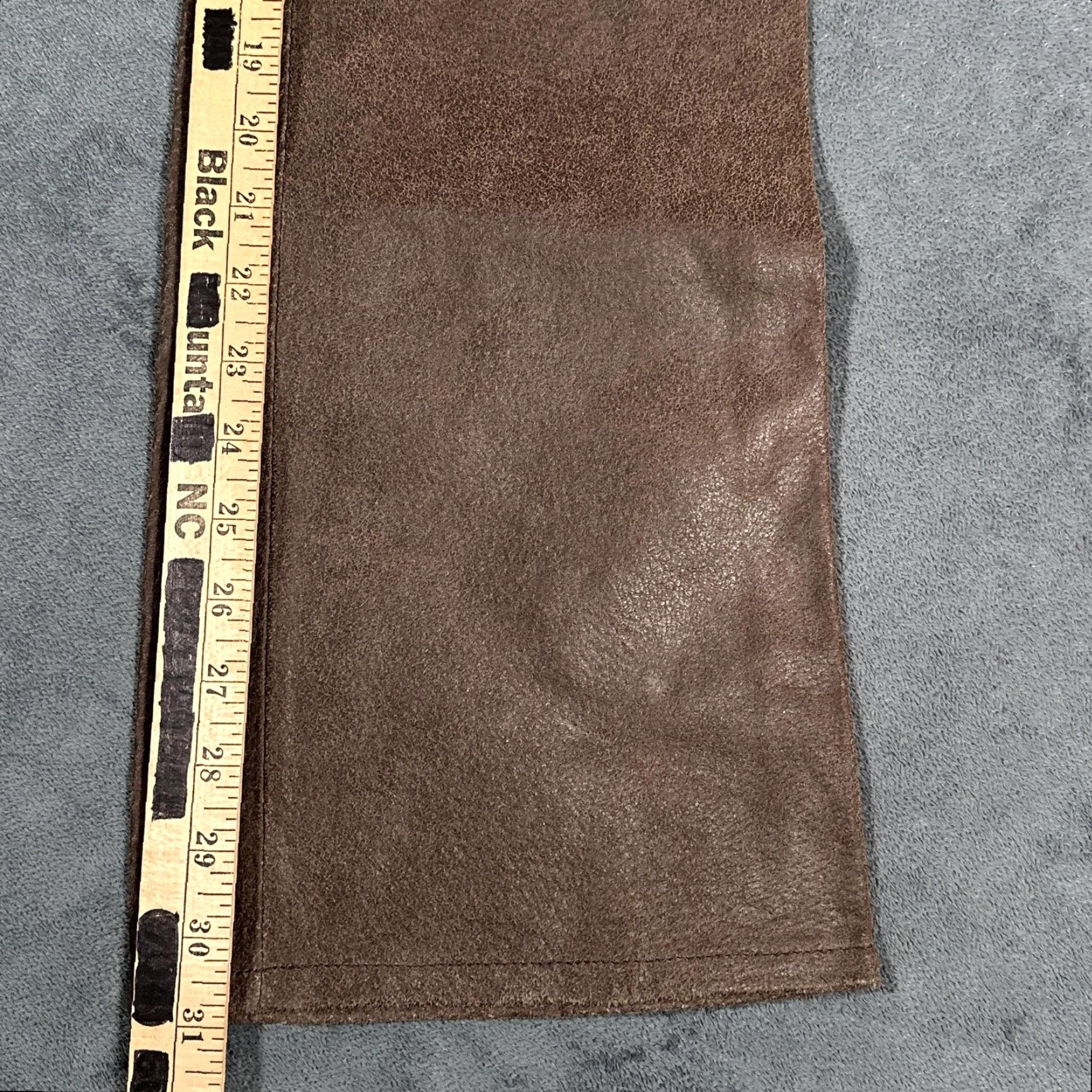 Route 66 Route 66 Pants Womens 8 Brown Genuine Leather High Rise Button Fly Bootcut Jeans Size 30" / US 8 / IT 44 - 6 Thumbnail